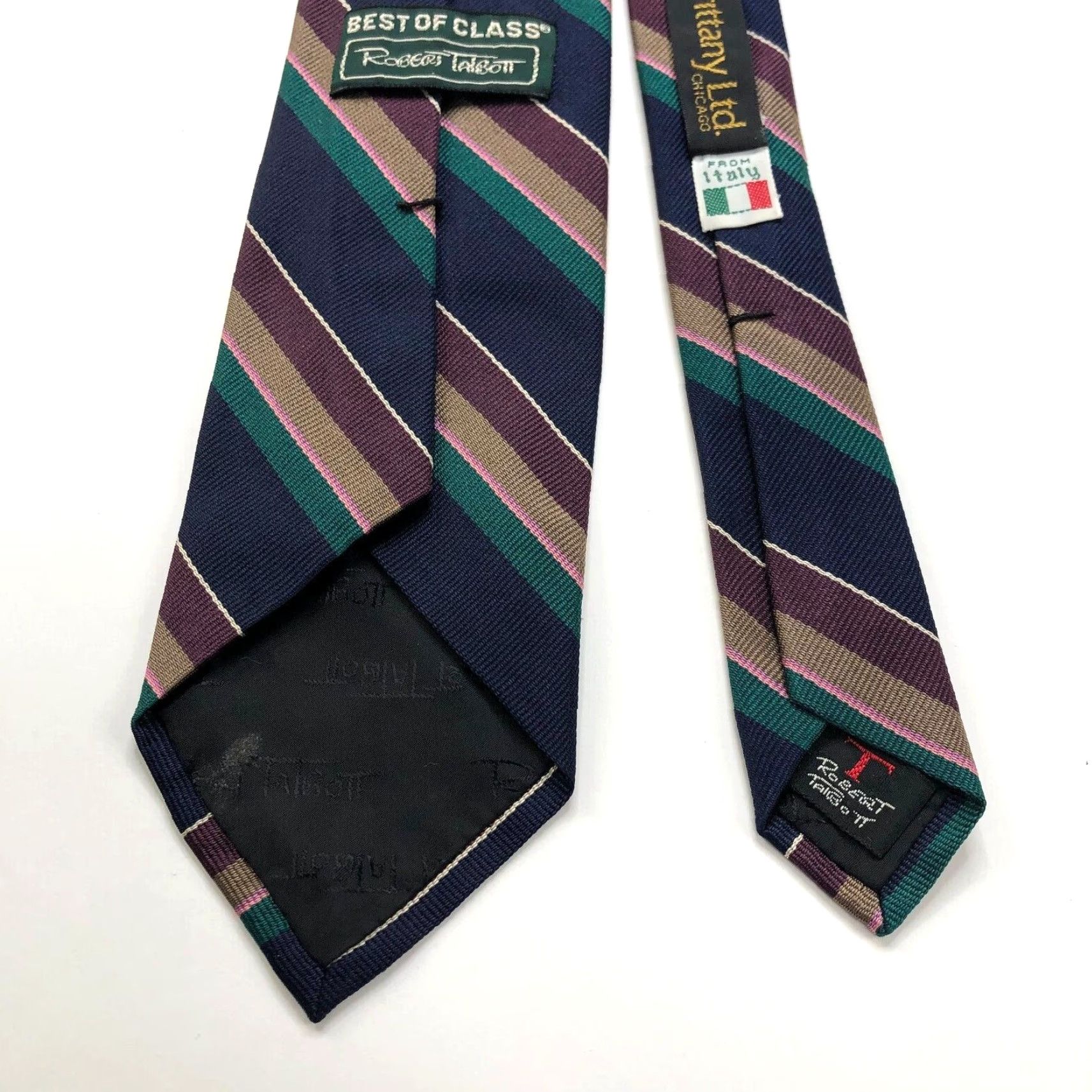 Robert Talbott Robert Talbott Best of Class 100% Silk Neck Tie Men’s Striped 3" / 56 In Size ONE SIZE - 6 Thumbnail