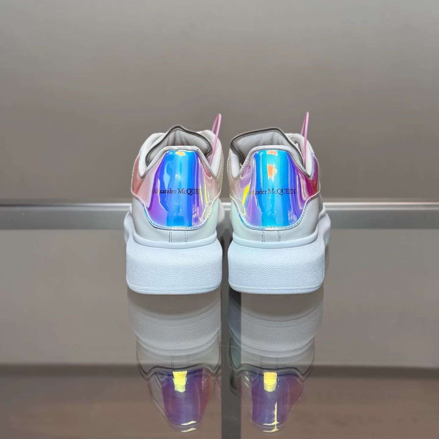 Alexander McQueen Alexander McQueen Iridescent White Sneakers EU37 99 Size US 6 / IT 36 - 4 Thumbnail