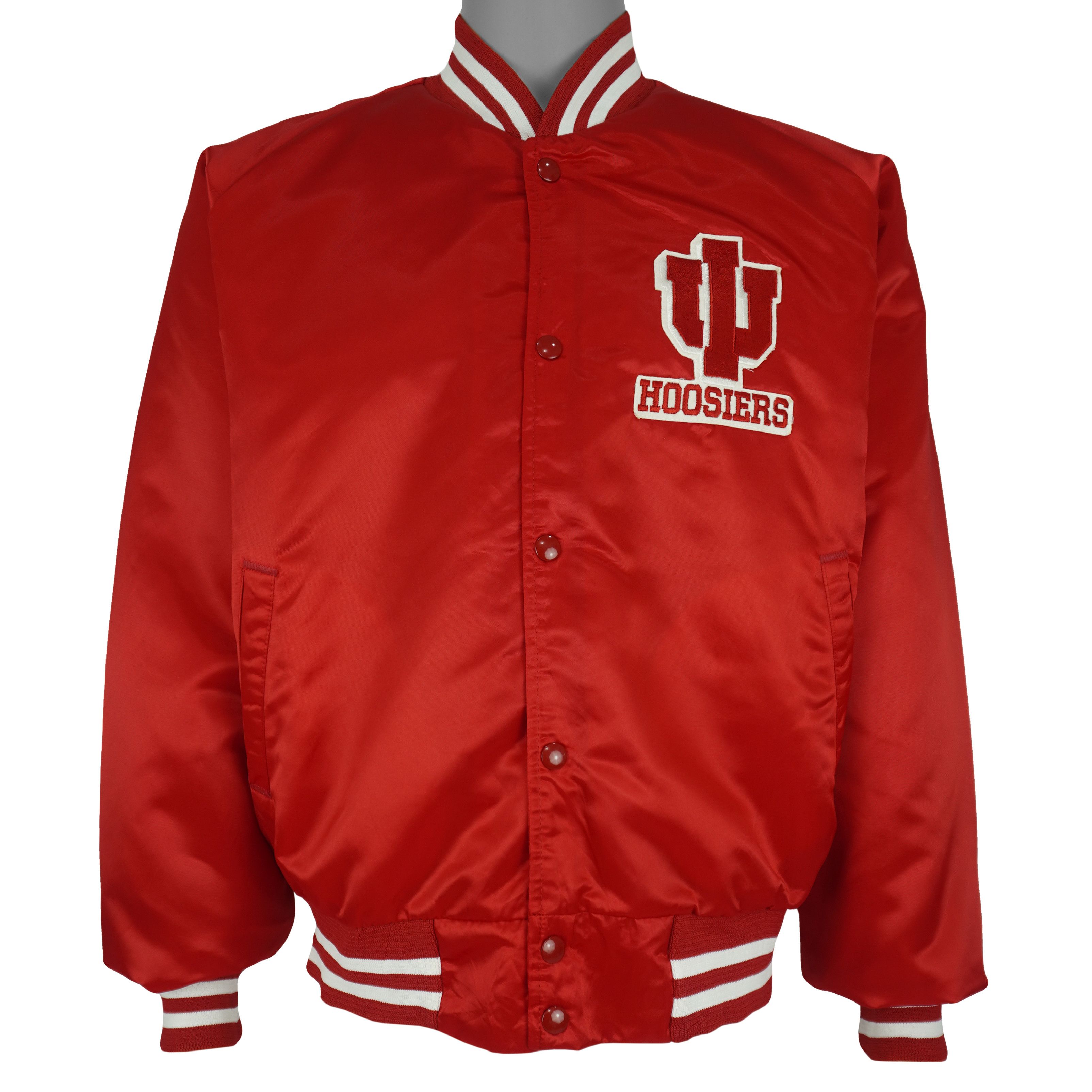 Chalk Line NCAA (Vintage) - Indiana Hoosiers Satin Jacket 1990s Size US XL / EU 56 / 4 - 1 Thumbnail