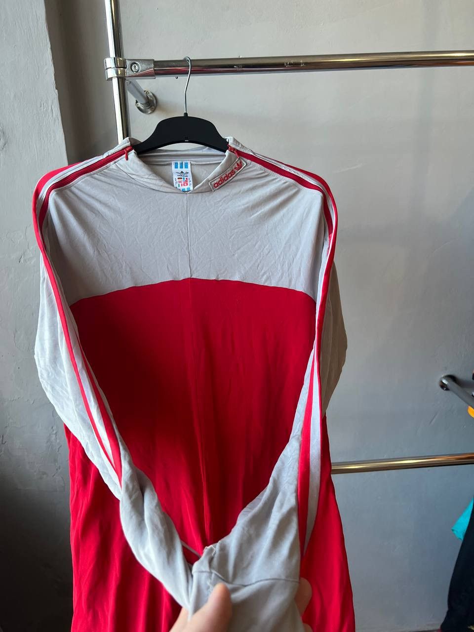 Adidas 1980 RARE ADIDAS MADE IN WEST GERMANY RUN BIKE OVERALLS L Size 52L - 13 Thumbnail