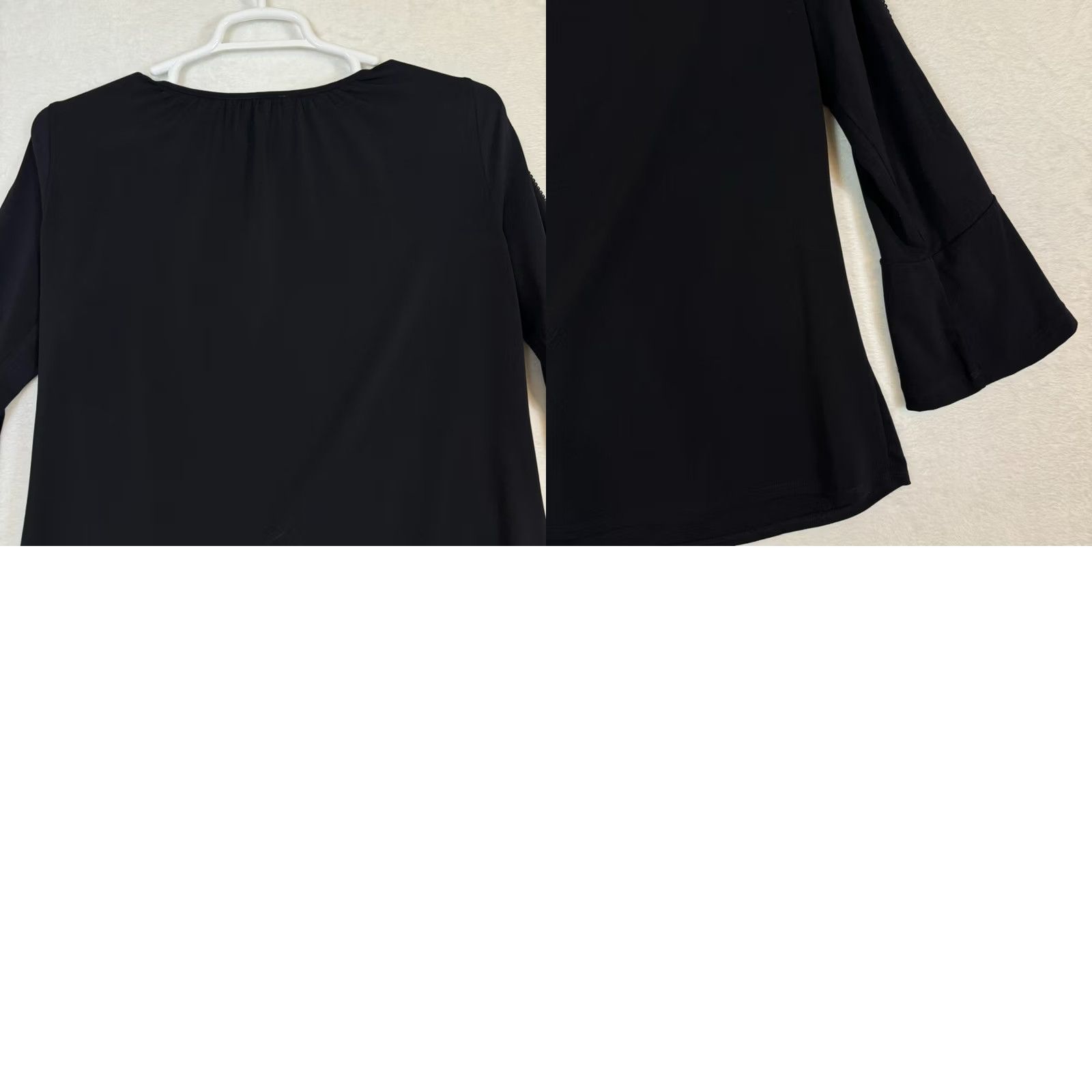 Adrianna Papell Adrianna Papell Blouse Women M Black Lace Sheer Long Sleeve Top W 350 Shirt Size M / US 6-8 / IT 42-44 - 9 Thumbnail