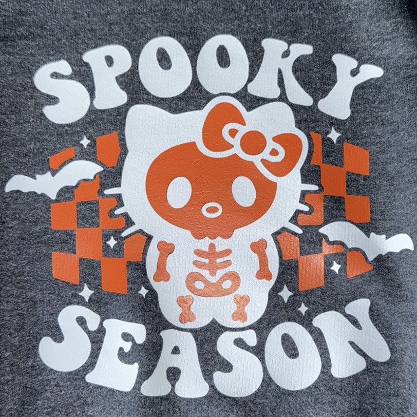 Other Spooky Skeleton Kitty, Reworked Retro Hooded Sweatshirt Size M / US 6-8 / IT 42-44 - 7 Thumbnail