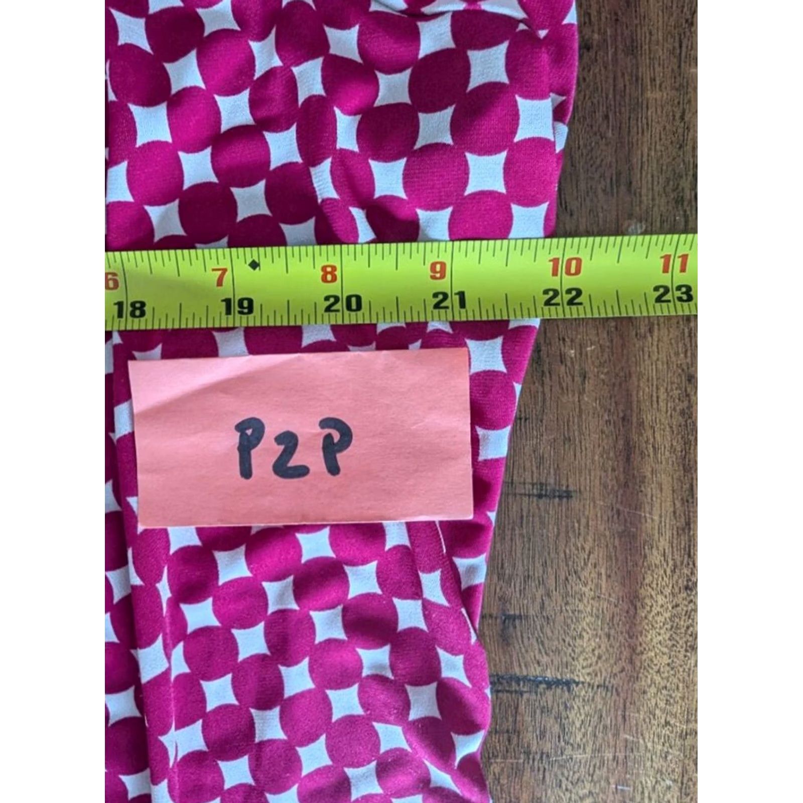 Worthington Worthington Pink White Geometric Circle Print Scoop Neck Short Sleeve Top Womens 1X Retro Size XL / US 12-14 / IT 48-50 - 7 Thumbnail