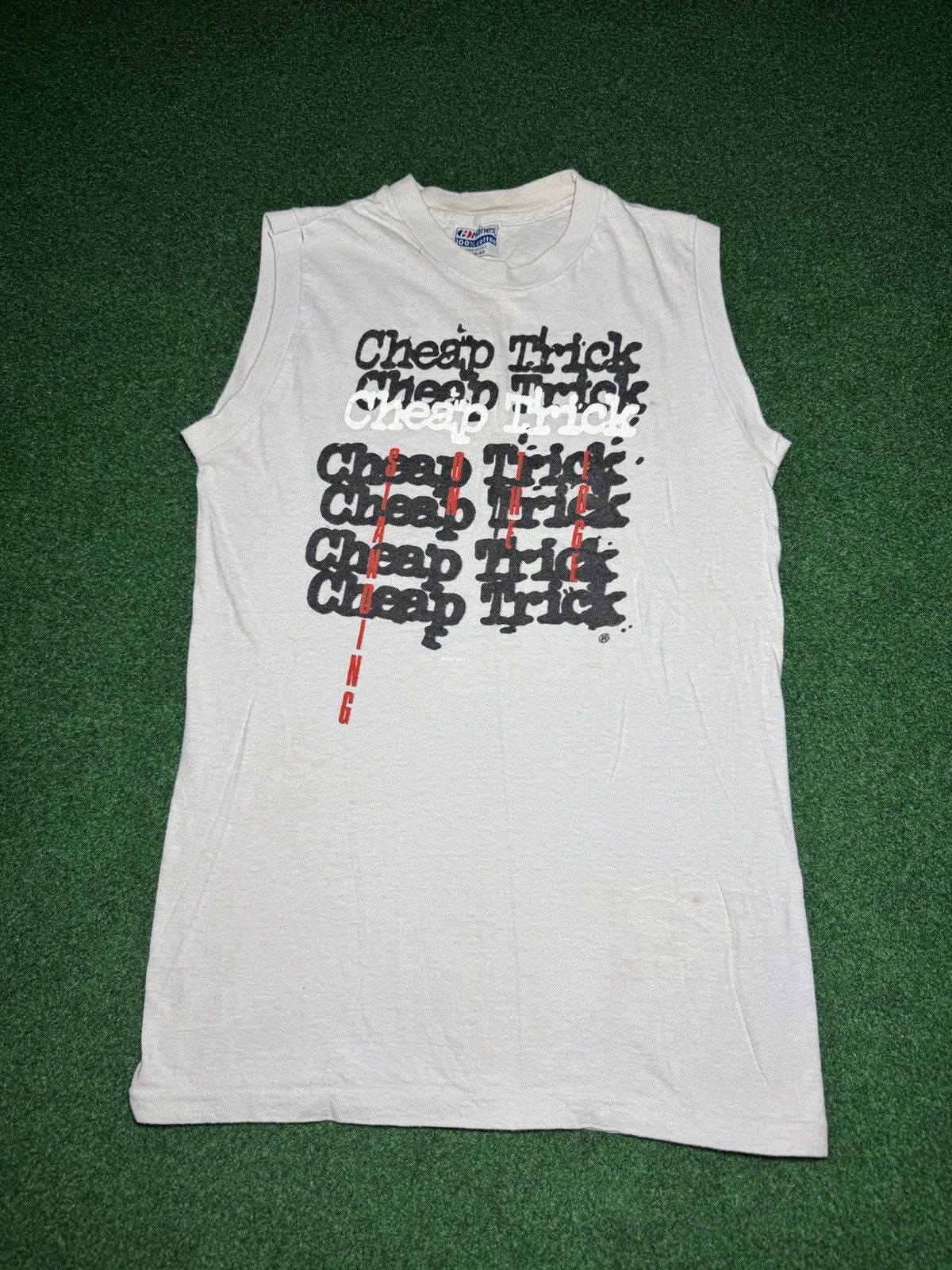 Band Tees × Vintage Vtg 80s Cheap Trick Standing On The Edge Sleeveless Tank Top Size US S / EU 44-46 / 1 - 1 Thumbnail
