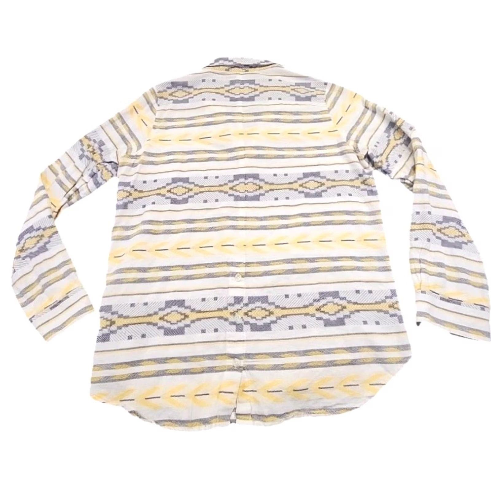 Ariat Ariat Women's Button-Up Shirt Geometric Western Cotton M Yellow Gray Cream Aztec Pattern Alice Blue? Size M / US 6-8 / IT 42-44 - 7 Thumbnail