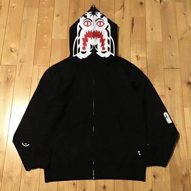 BAPE White Tiger full zip hoodie a bathing ape