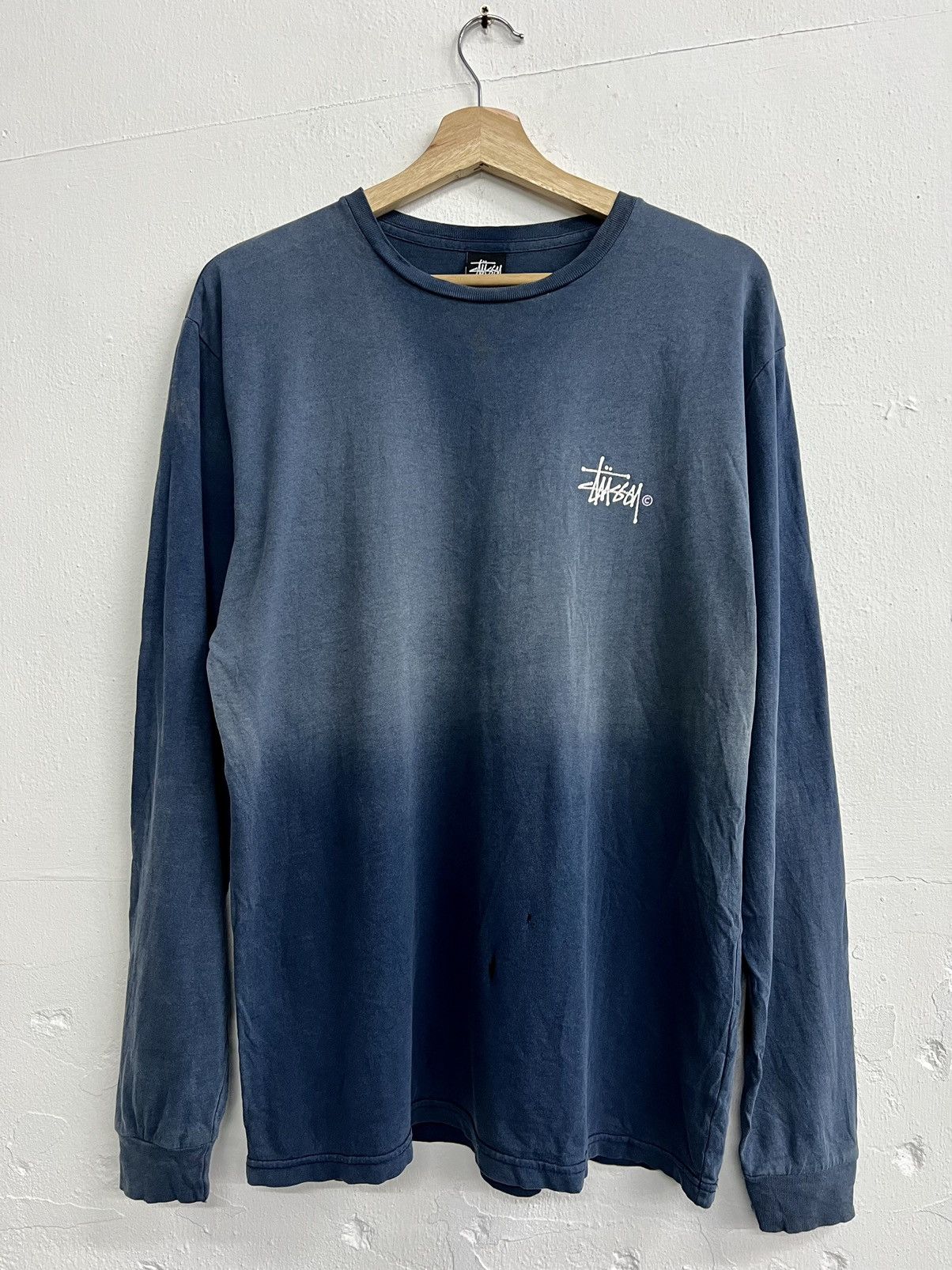 Stussy × Vintage VINTAGE Y2K FADED THRASHED STUSSY BIG LOGO TEE Size US L / EU 52-54 / 3 - 2 Thumbnail