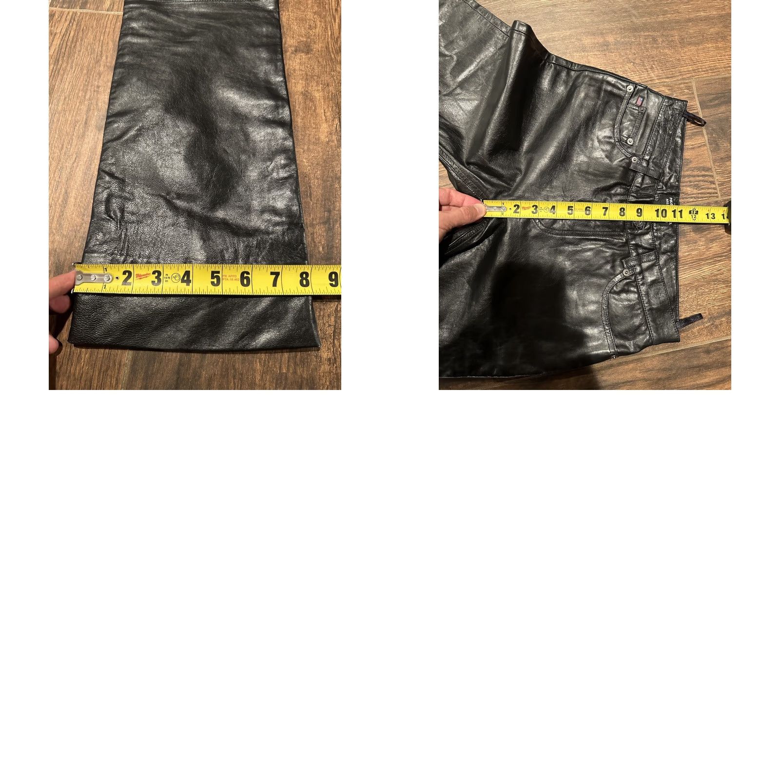 Ralph Lauren VTG Ralph Lauren Womens Pants Size 4 Leather Black Trouser Regular Straight High Rise 28in Inseam Size 27" / US 4 / IT 40 - 9 Thumbnail
