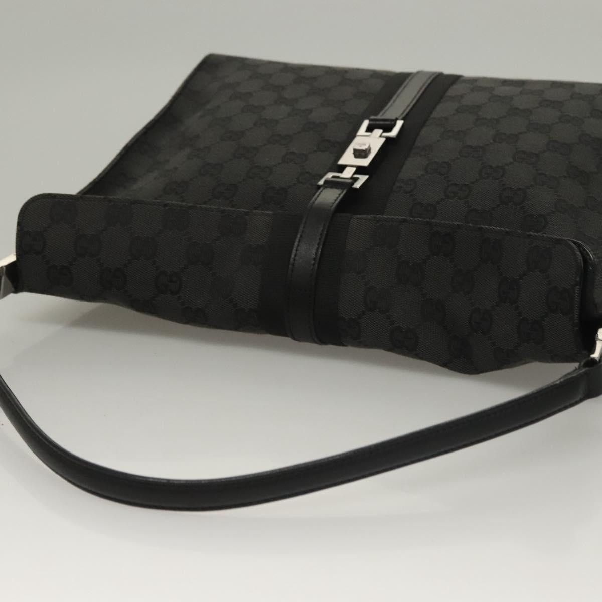 Gucci GUCCI GG Canvas Jackie Shoulder Bag Black Silver 001 3355 Size ONE SIZE - 6 Thumbnail