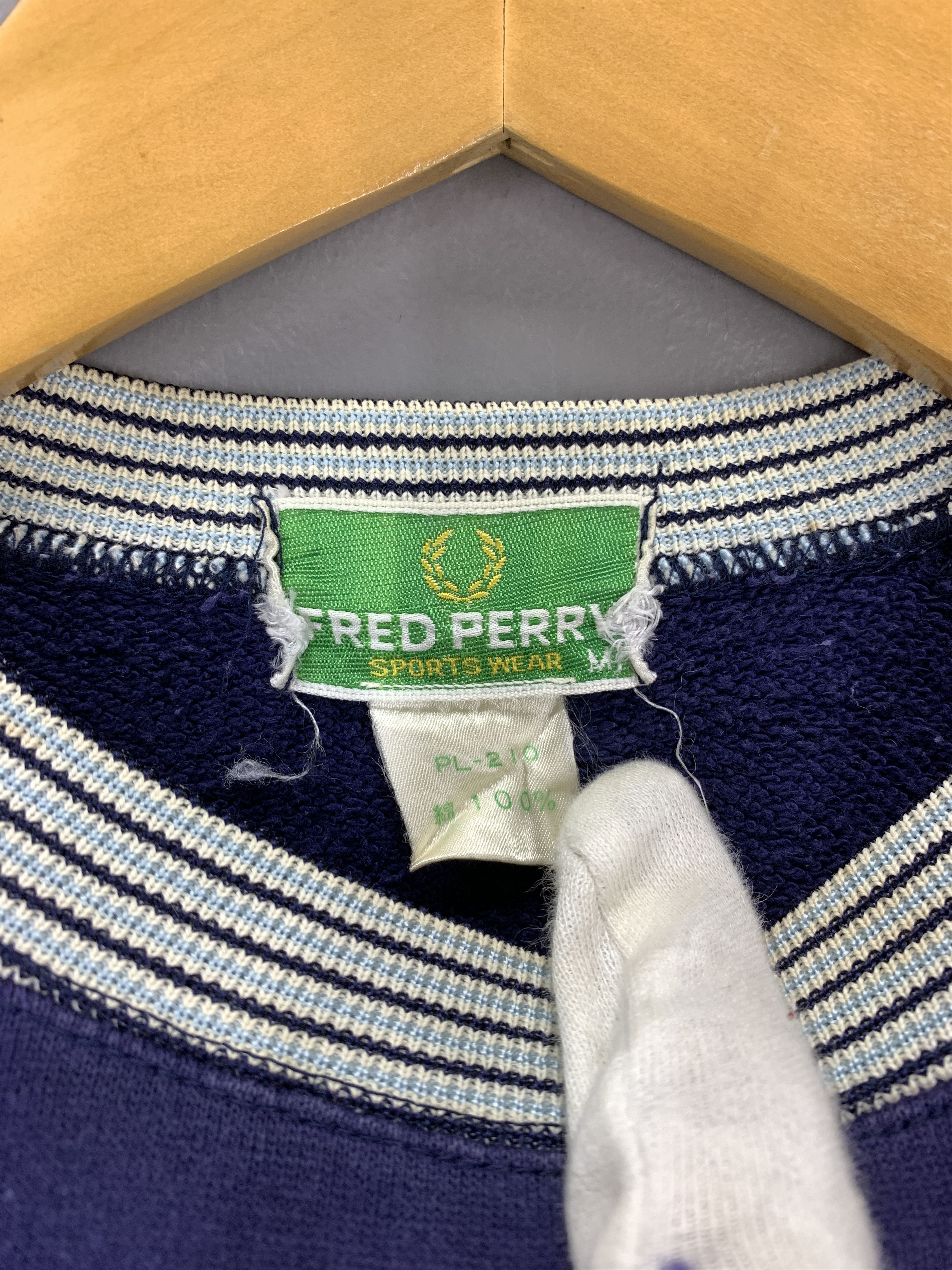 Fred Perry 90s Vintage FRED PERRY Stripe Ringer Sweatshirt #2111/17 Size US S / EU 44-46 / 1 - 4 Thumbnail
