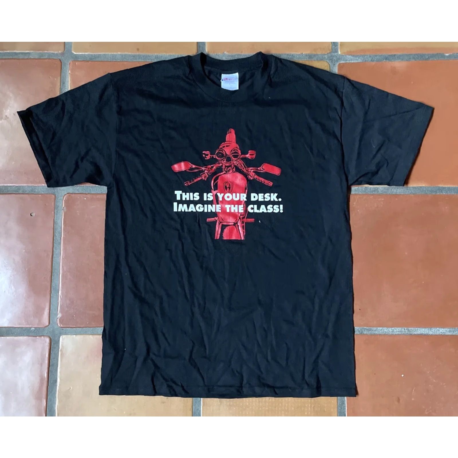 Hanes VINTAGE Hanes Beefy-T T-Shirt Mens L Black Crew Neck Short Sleeve 100% Cotton Motorcycle 90s Hipster US Made Size US L / EU 52-54 / 3 - 2 Thumbnail