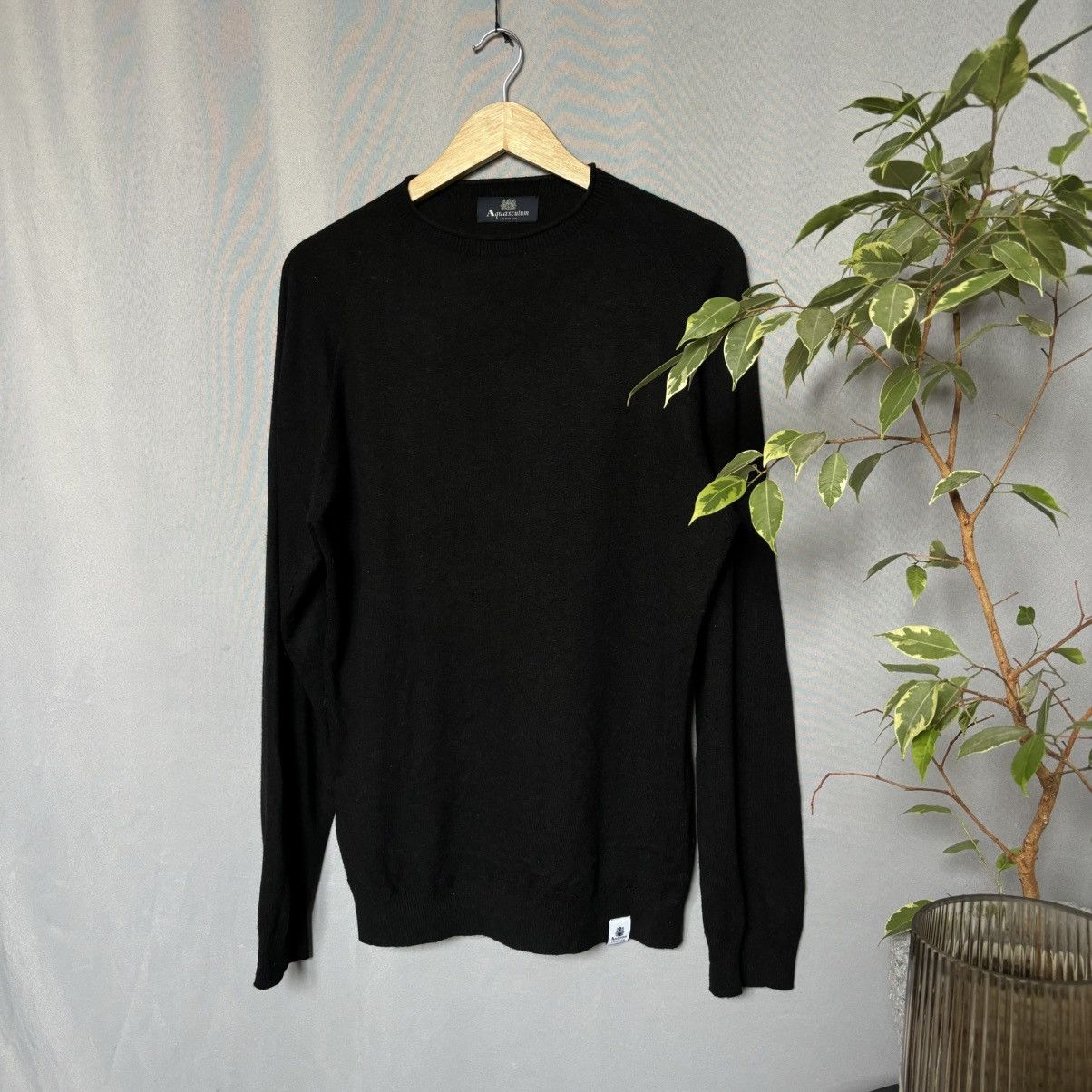 Aquascutum Aquascutum sweater black xl basic rare Size US XL / EU 56 / 4 - 1 Thumbnail