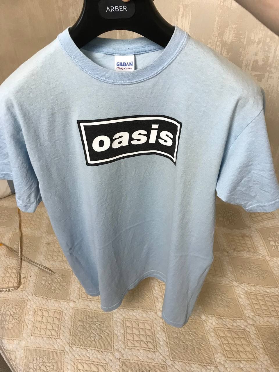 Band Tees 🔥 Vintage 00s Oasis Box Logo Rock Band Blue T-Shirt Y2K Size US M / EU 48-50 / 2 - 5 Thumbnail
