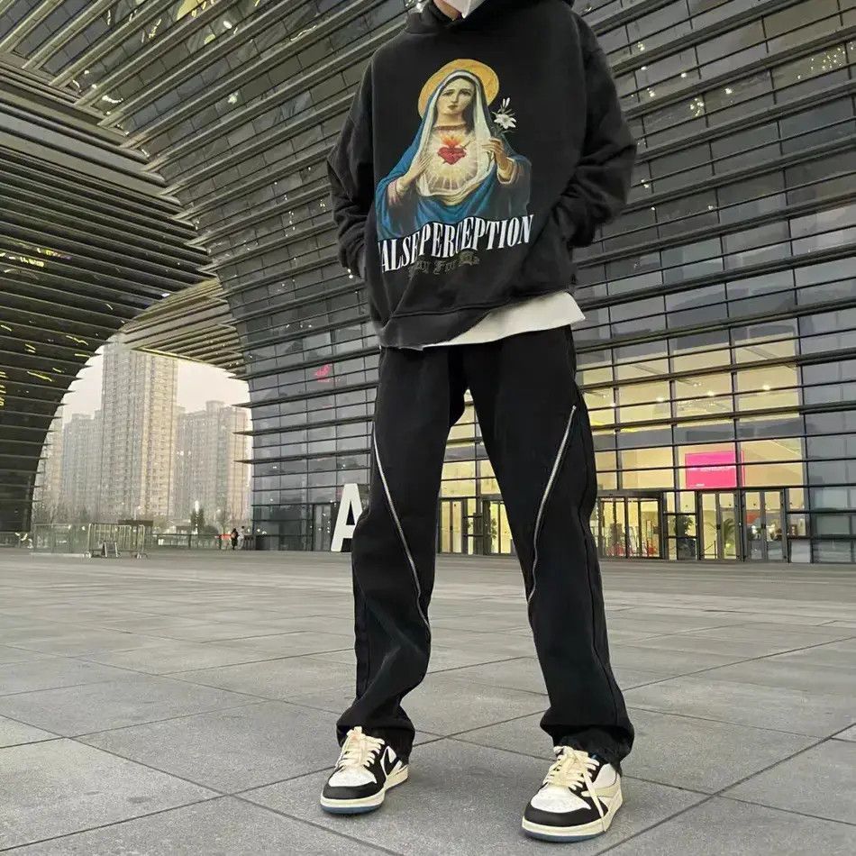 Japanese Brand Retro loose straight leg high street jeans Size US 32 / EU 48 - 6 Thumbnail