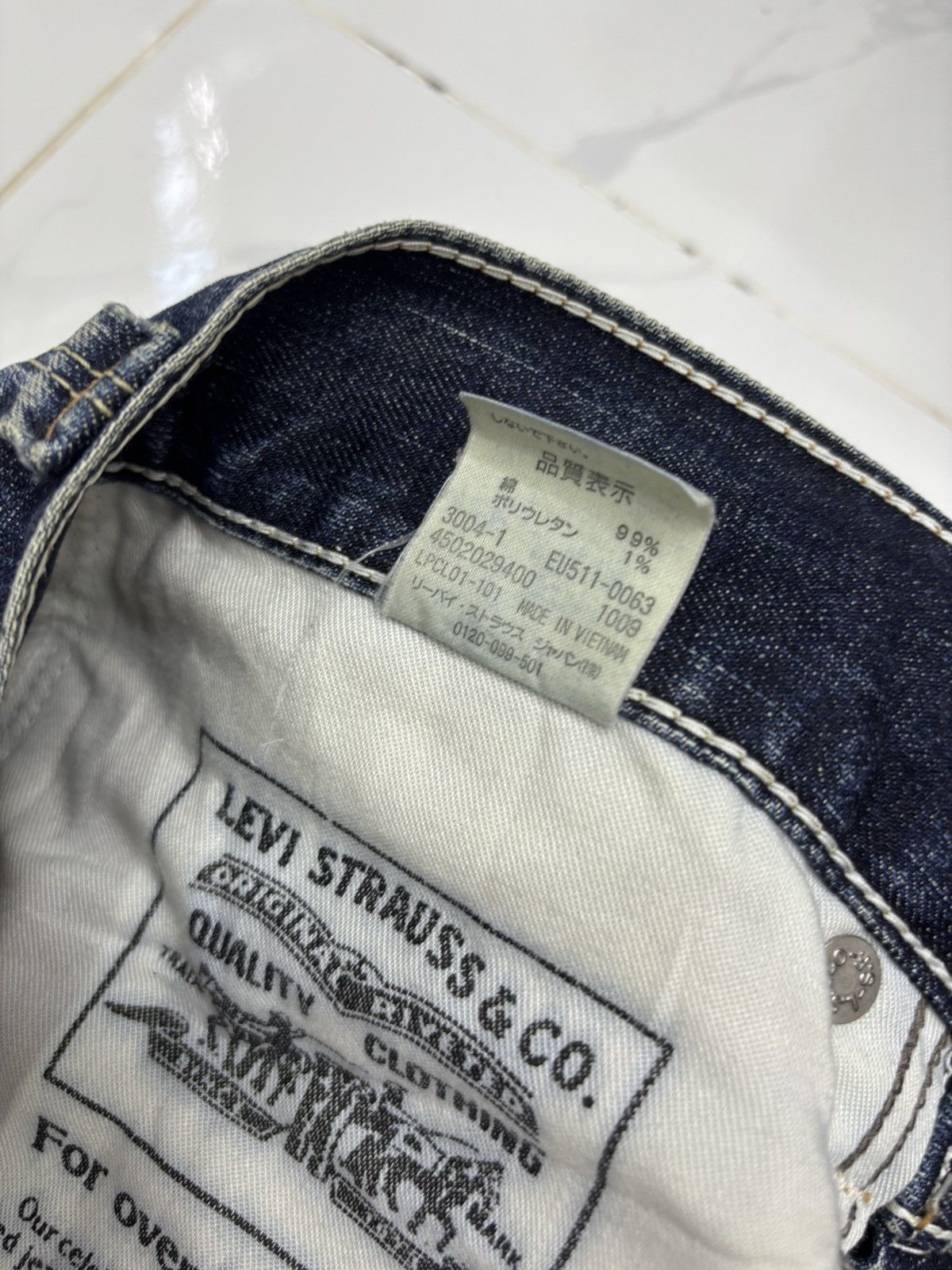 Levi's Levis 511 Slim Zipper Pocket Blue Denim Jeans Size US 30 / EU 46 - 13 Thumbnail