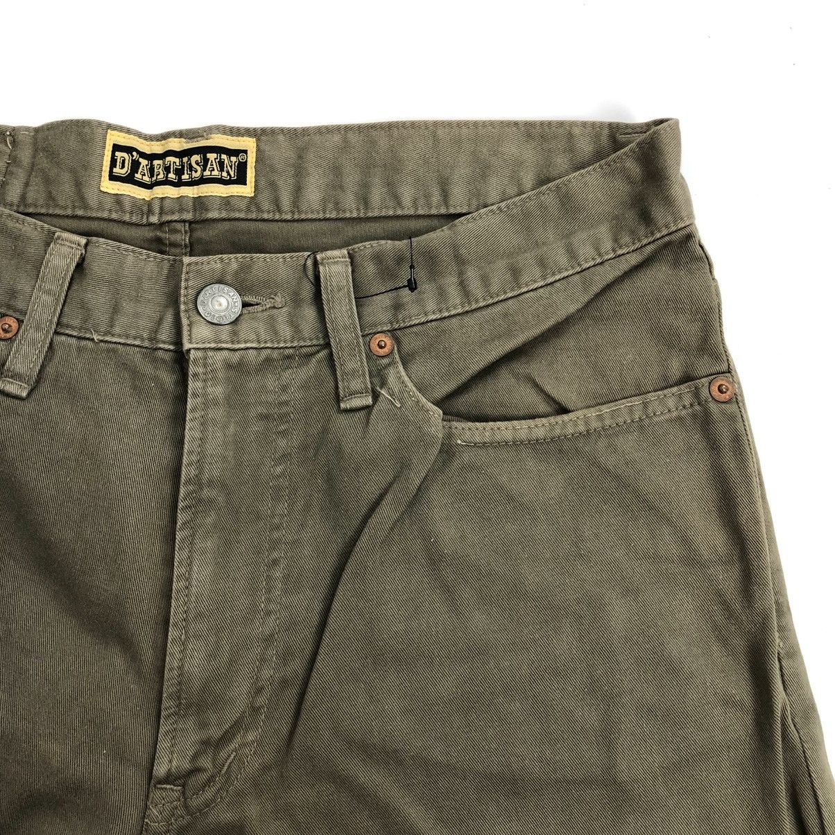 Japanese Brand × Studio D'Artisan × Vintage 🐷 Vintage Studio D'Artisan Olive Green Washed Jeans Size US 31 - 6 Thumbnail