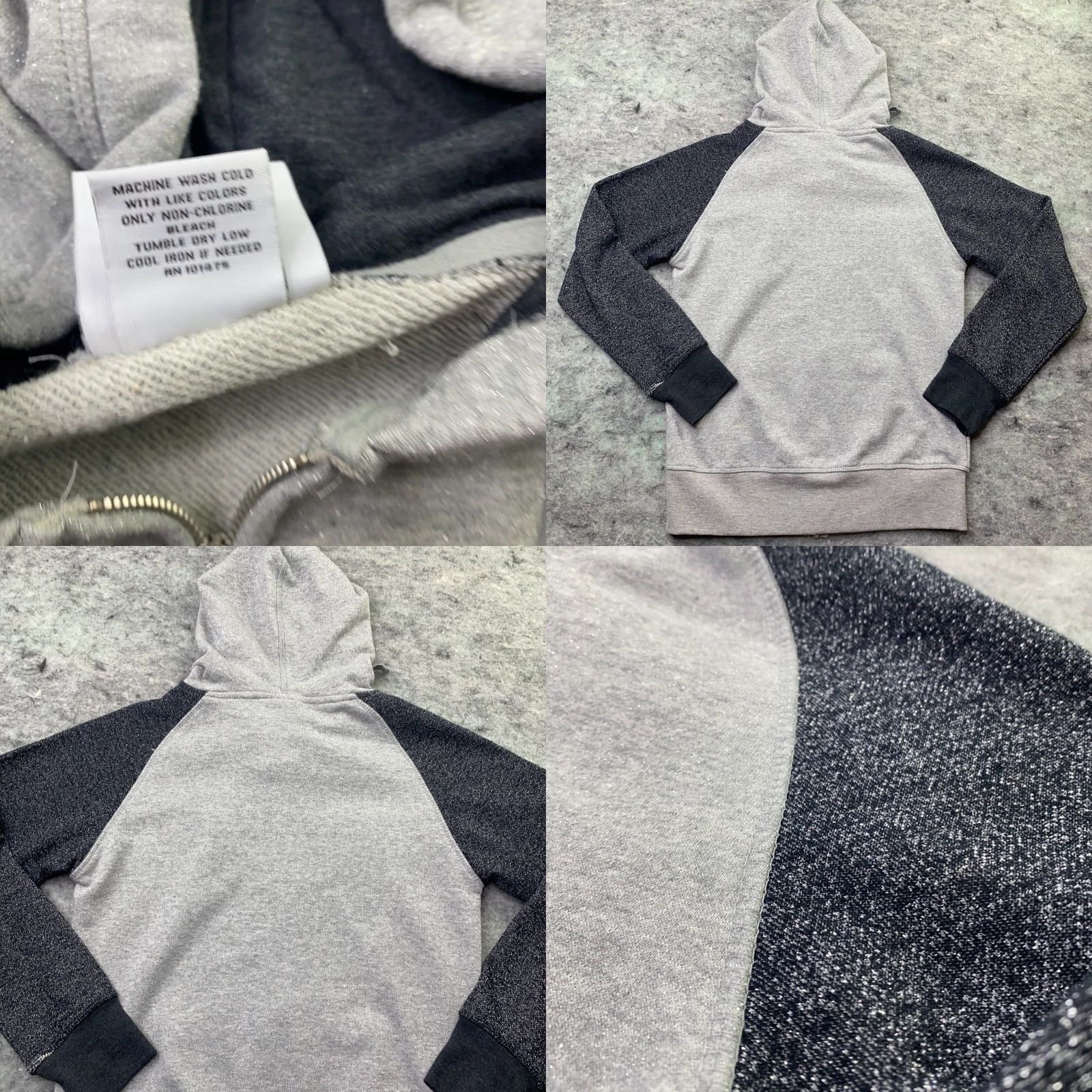 Vintage J. America Mens Hoodie Small Gray Army Full Zip Sweatshirt Hooded Size US S / EU 44-46 / 1 - 8 Thumbnail