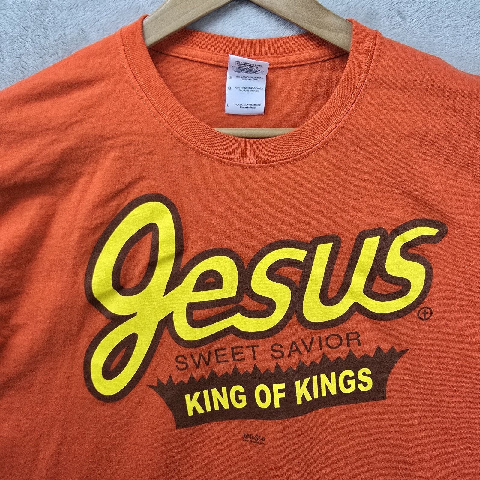 Other Vintage Jesus Sweet Savior King Of Kings Shirt Large Reese’s Size US L / EU 52-54 / 3 - 3 Thumbnail
