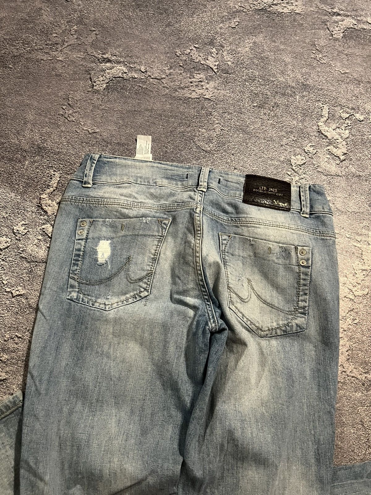 Japanese Brand Distressed Japan Slim Y2K Fit / Avan Number Nine Style / 90 Size US 32 / EU 48 - 3 Thumbnail