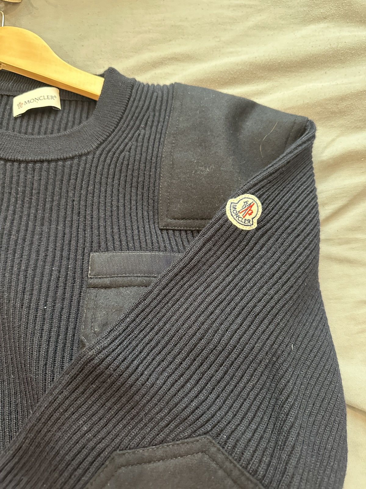 Moncler Moncler Navy Wool Sweater Size US M / EU 48-50 / 2 - 5 Thumbnail