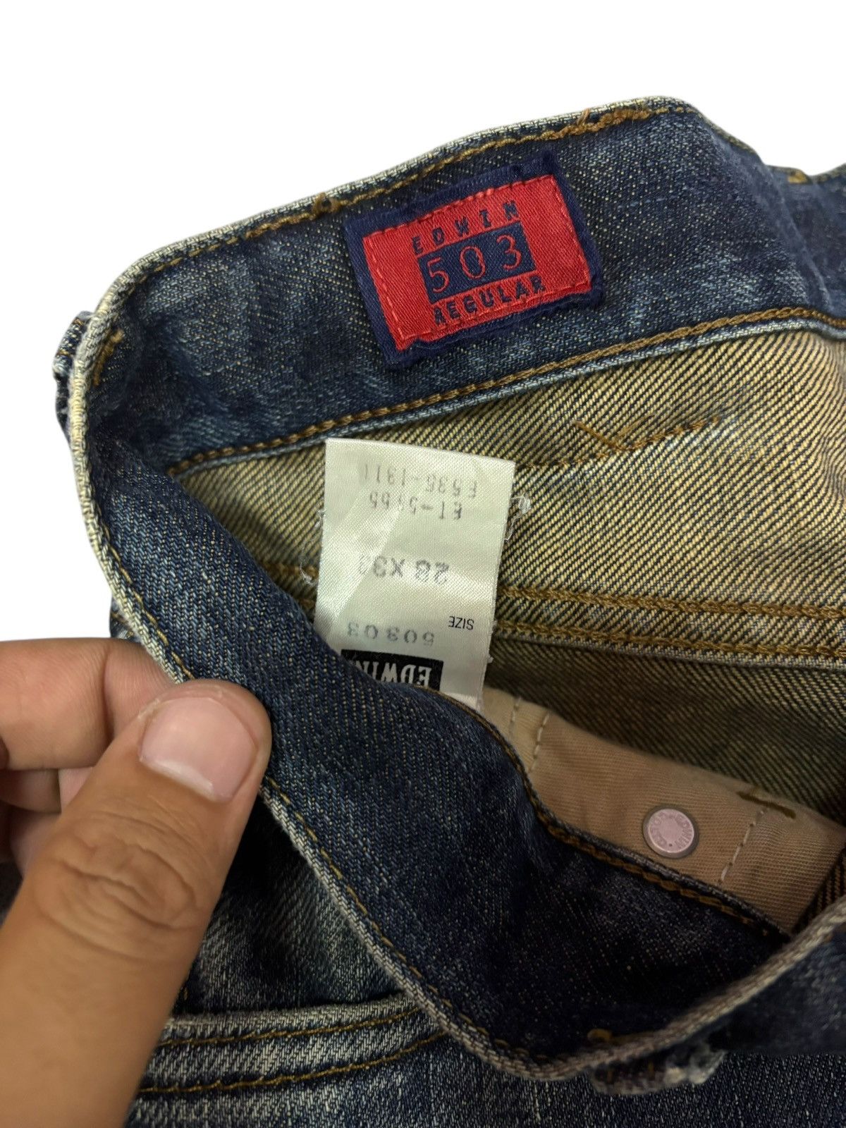 Edwin Vtg Edwin Japan 503 Distressed Jeans Size US 28 / EU 44 - 9 Thumbnail