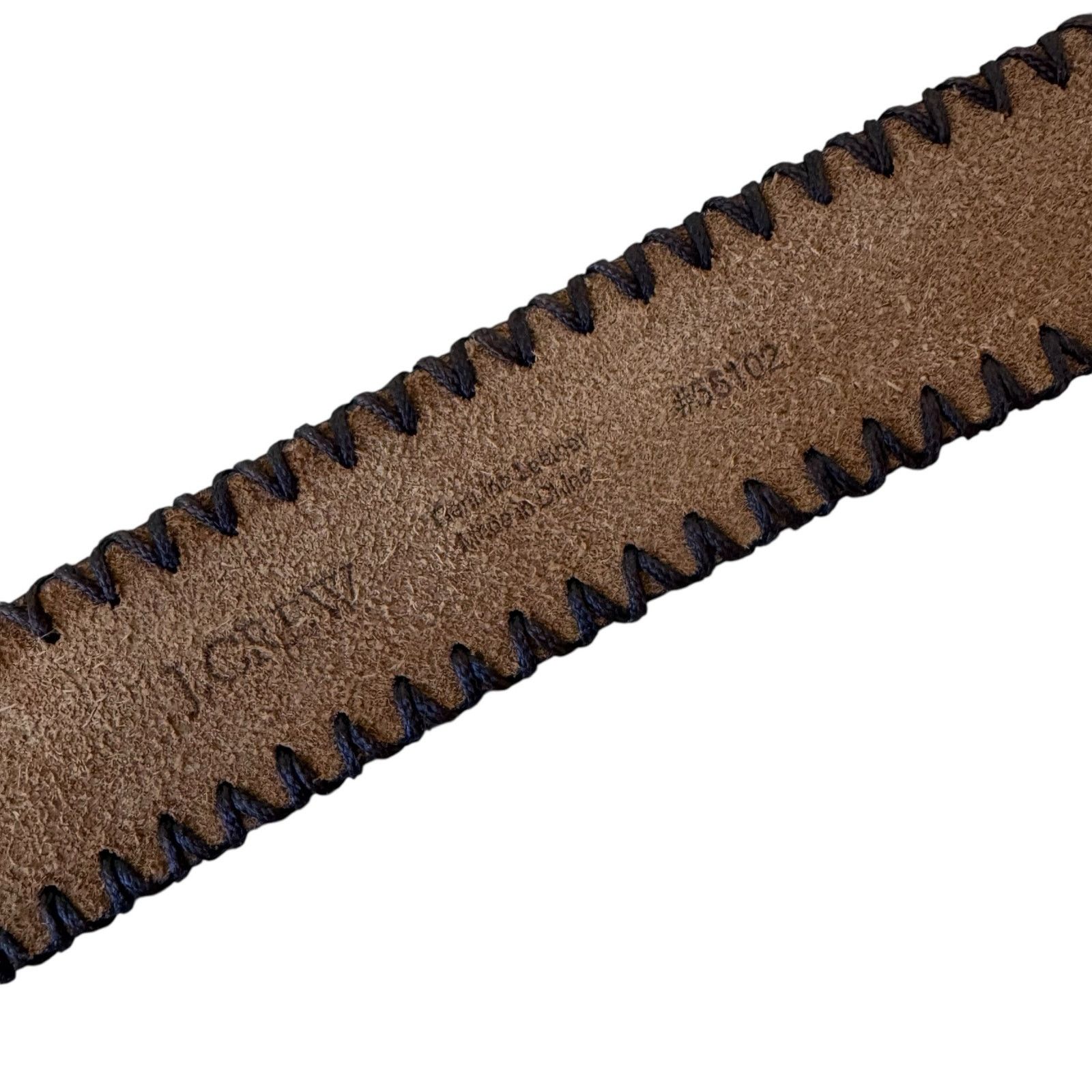 J.Crew J. CREW Brown Leather Double O Brass Ring Adjustable Belt Size ONE SIZE - 8 Thumbnail
