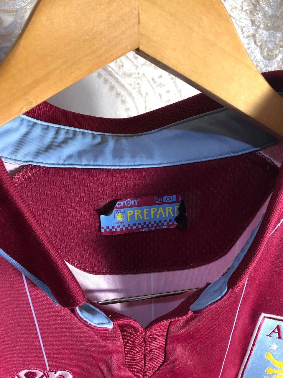 Macron × Vintage VERY RARE MACRON FC ASTON VILLA ENGLAND SOCCER JERSEY RETRO Size US XXL / EU 58 / 5 - 6 Thumbnail