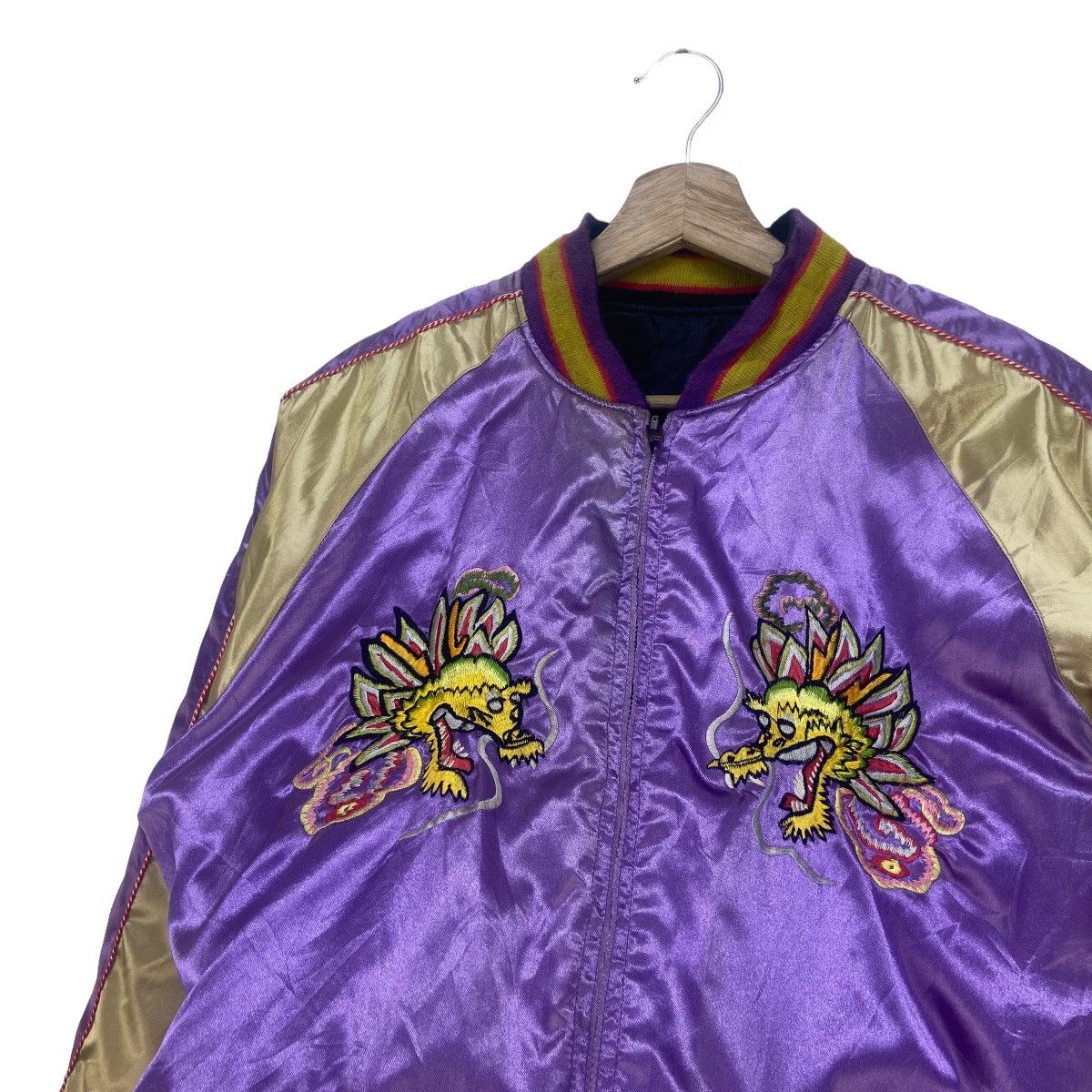 Japanese Brand Vintage 70s Sukajan Dragon Tiger Motorcycle Gang Size US S / EU 44-46 / 1 - 10 Thumbnail