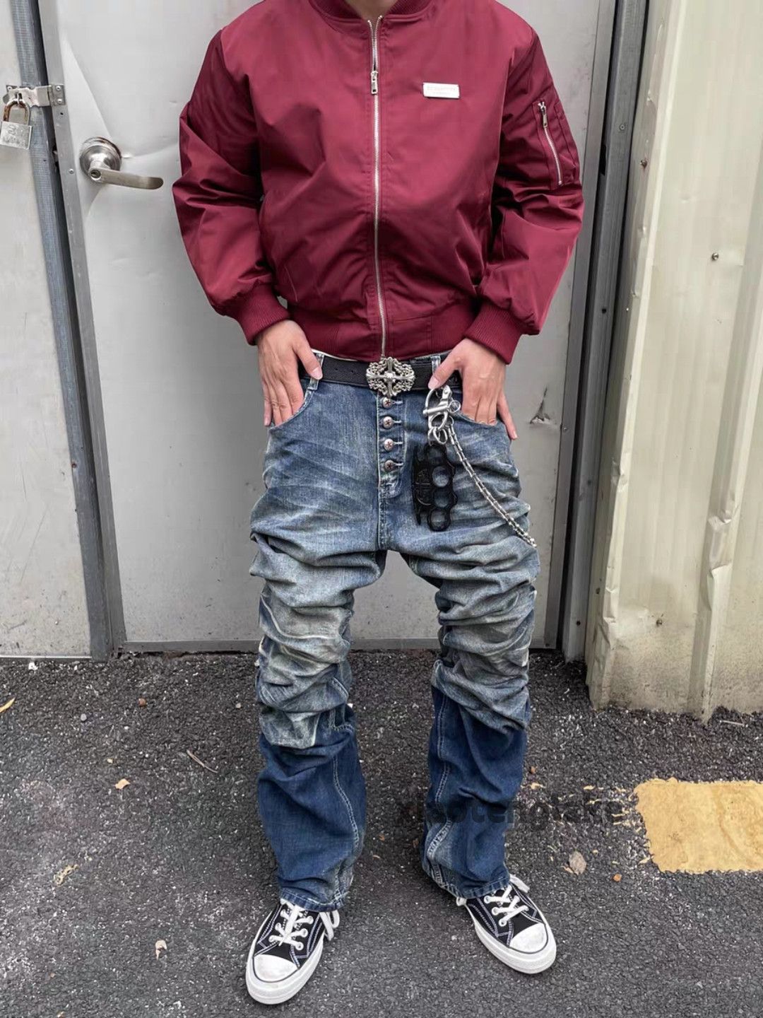 Japanese Brand Xz vintage washed faded distressed punk grunge jeans Size US 30 / EU 46 - 6 Thumbnail