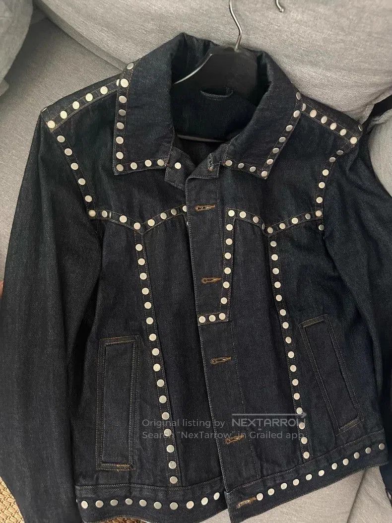 Dries Van Noten Dries Van Noten Men's Studded Denim Jacket. Size US L / EU 52-54 / 3 - 1 Thumbnail