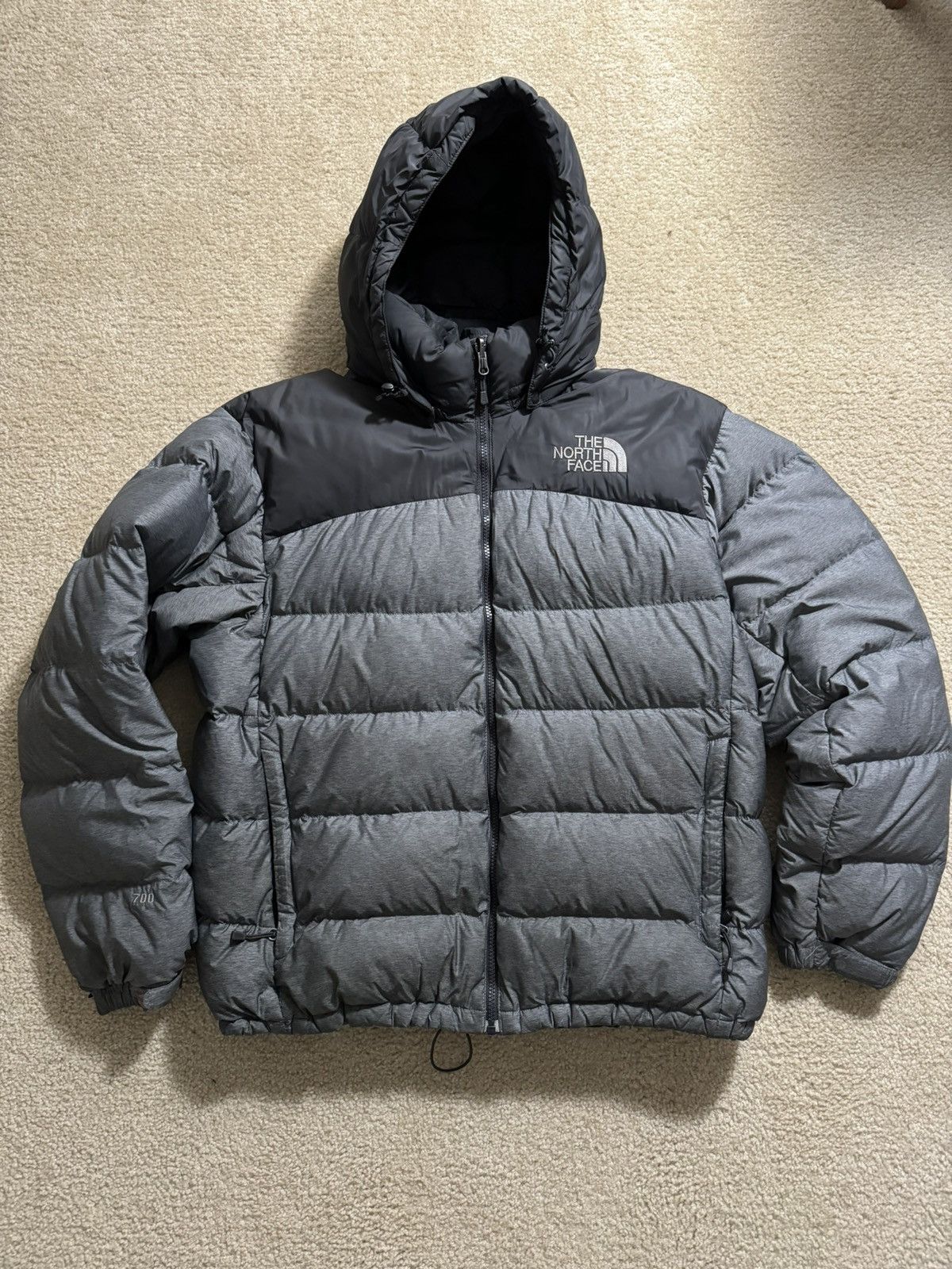 image of The North Face Nuptse 700 in Grey, Men's (Size Large)