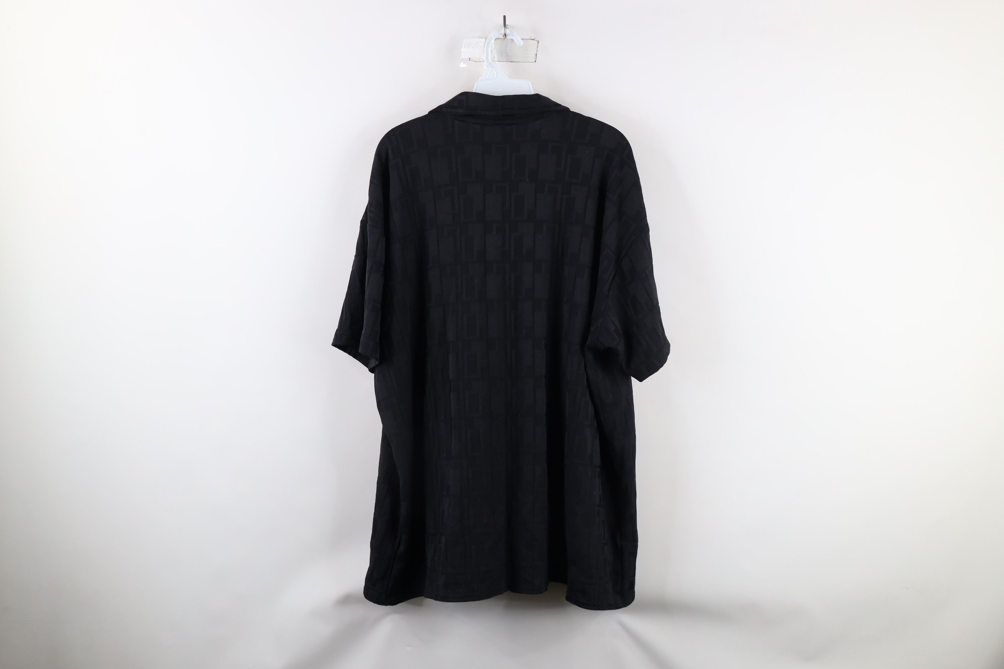Vintage Vintage 90s Streetwear Knit Short Sleeve Button Shirt USA Size US XXL / EU 58 / 5 - 8 Thumbnail