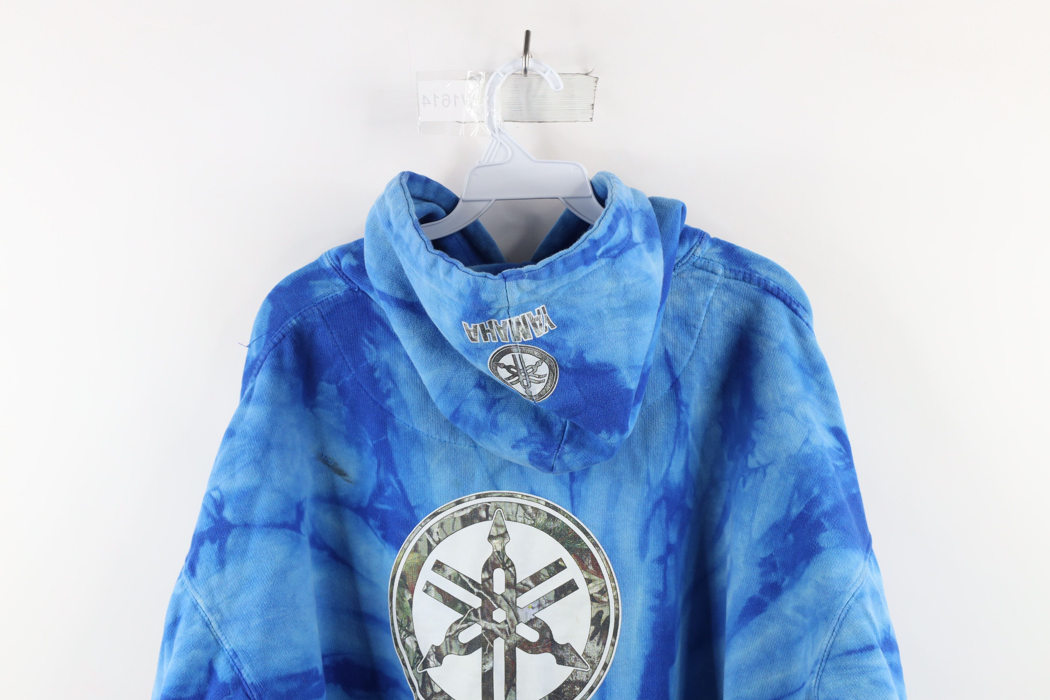 Vintage Vintage 90s Yamaha Racing Out Acid Wash Hoodie Sweatshirt Size US XL / EU 56 / 4 - 12 Thumbnail