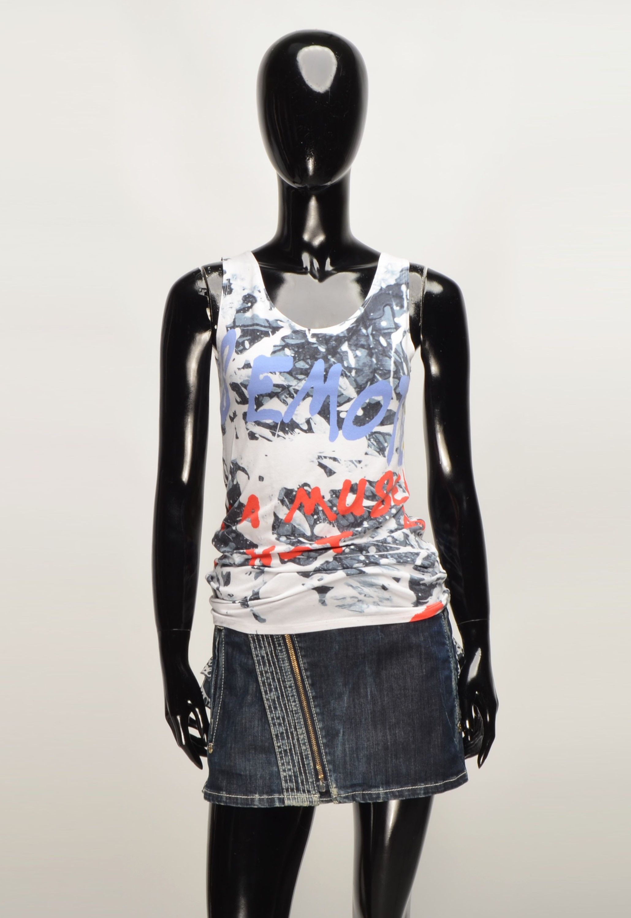 Sarah Pacini Sarah Pacini Y2K Avant Garde Multicolor Tank Top Size S / US 4 / IT 40 - 1 Thumbnail