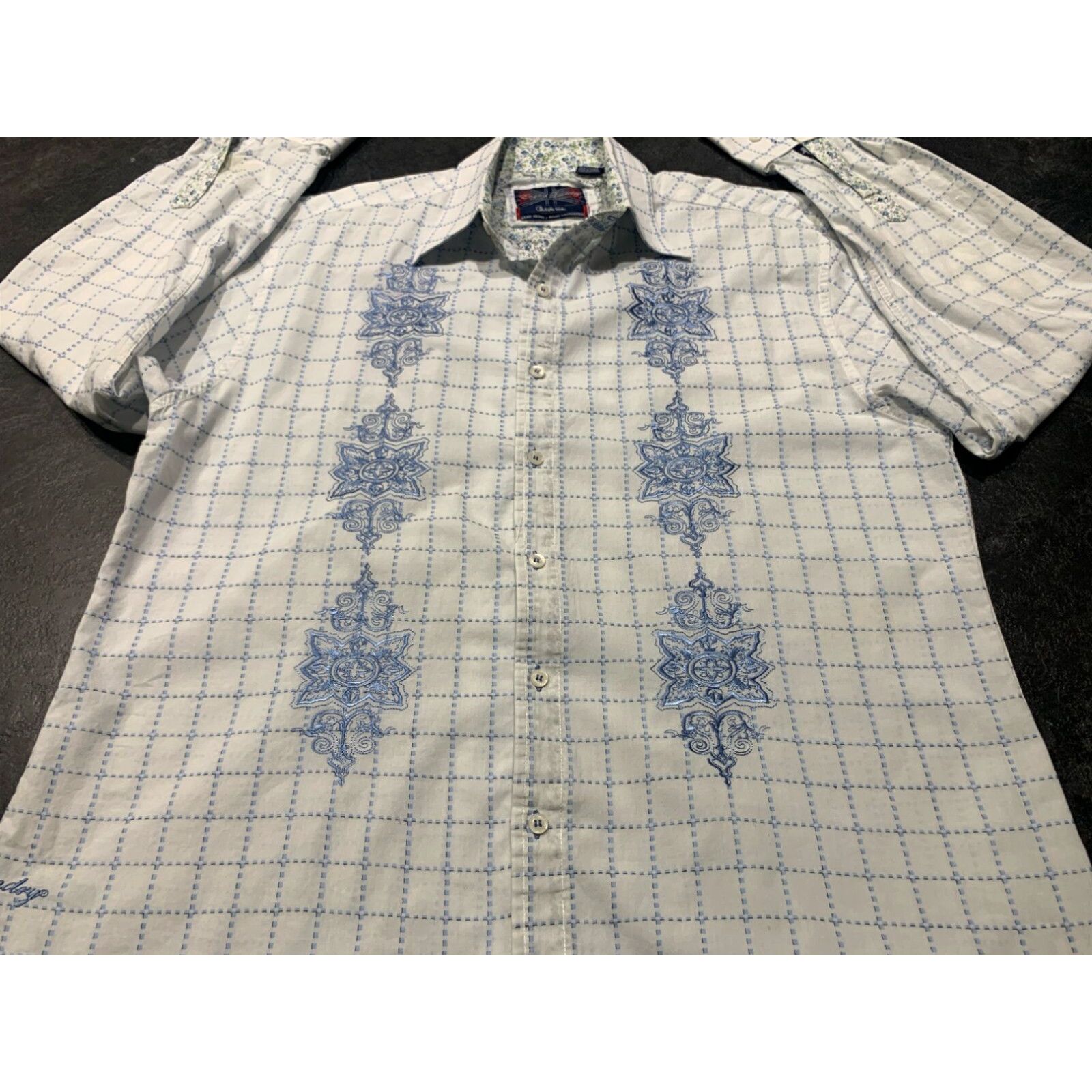 Chemise Homme English Laundry Christopher Wicks - Taille M, Coton, Broderie, Occasion Très Bon État