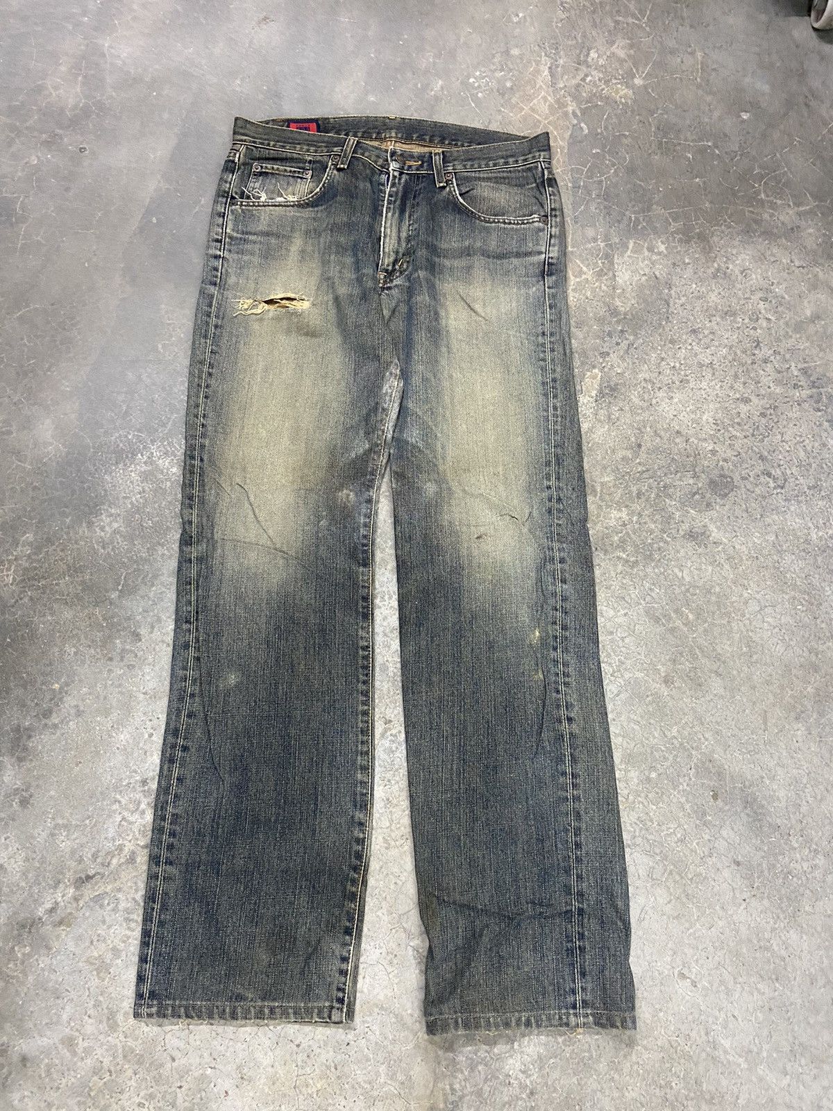 Beauty Beast Vintage Edwin Jeans Distressed Denim if 6 was 9 edwin 505ZZ Size US 33 - 1 Thumbnail