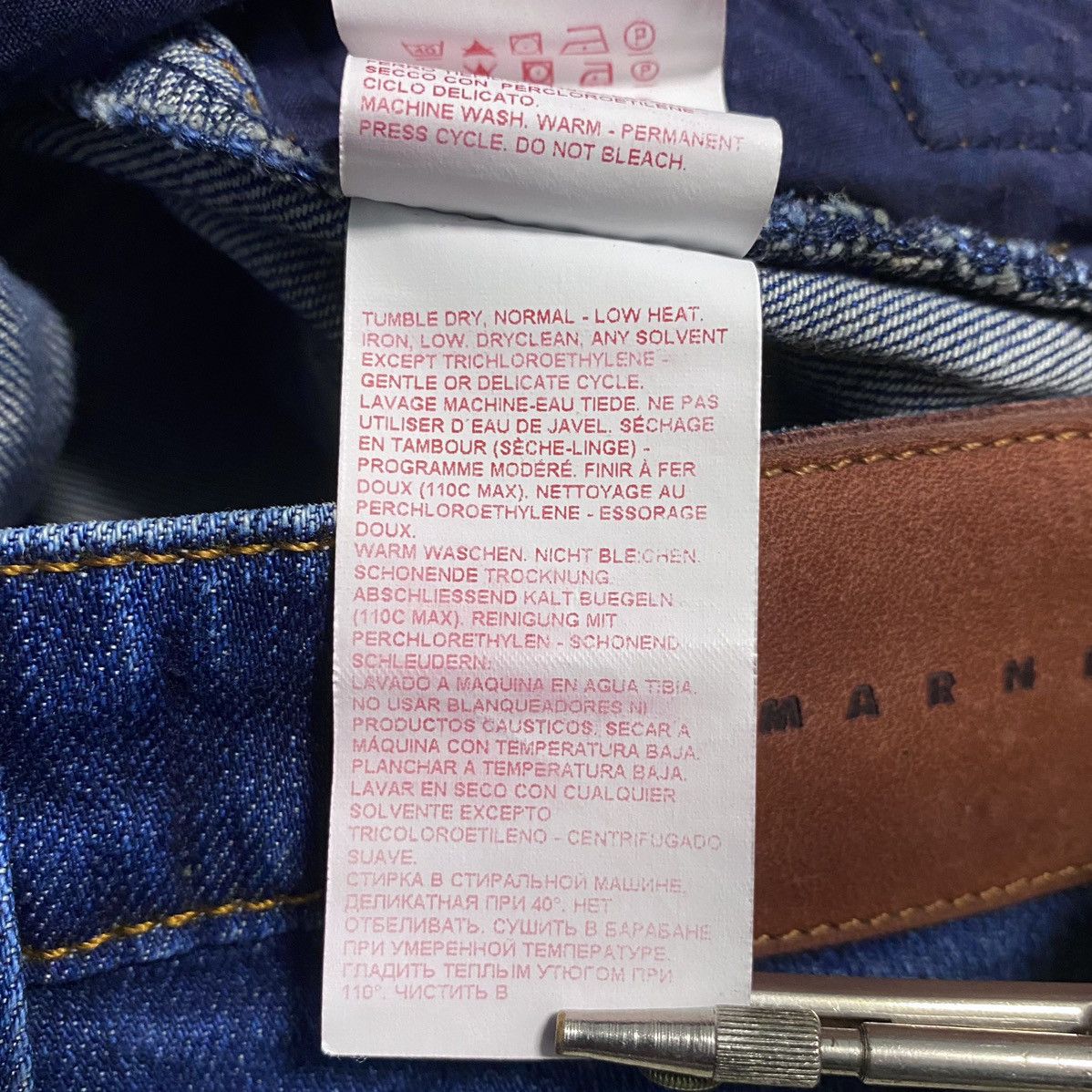 Marni Womens Marni Skinny Fit Navy Cotton Stretchy Jeans Denim Lux Size 25" / US 0 / IT 36 - 19 Thumbnail