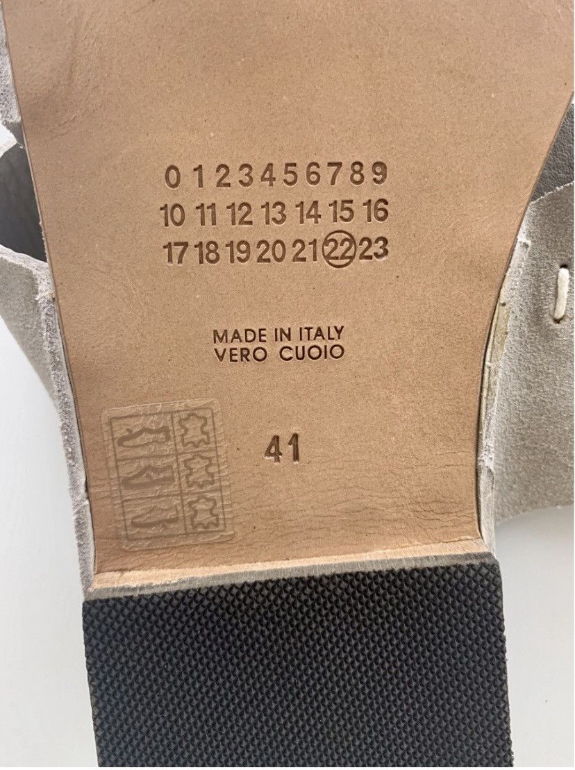 Maison Margiela Maison Margiela 🇮🇹 ash grey suede strappy band sandals 8 NIB Size US 8 / EU 41 - 2 Thumbnail