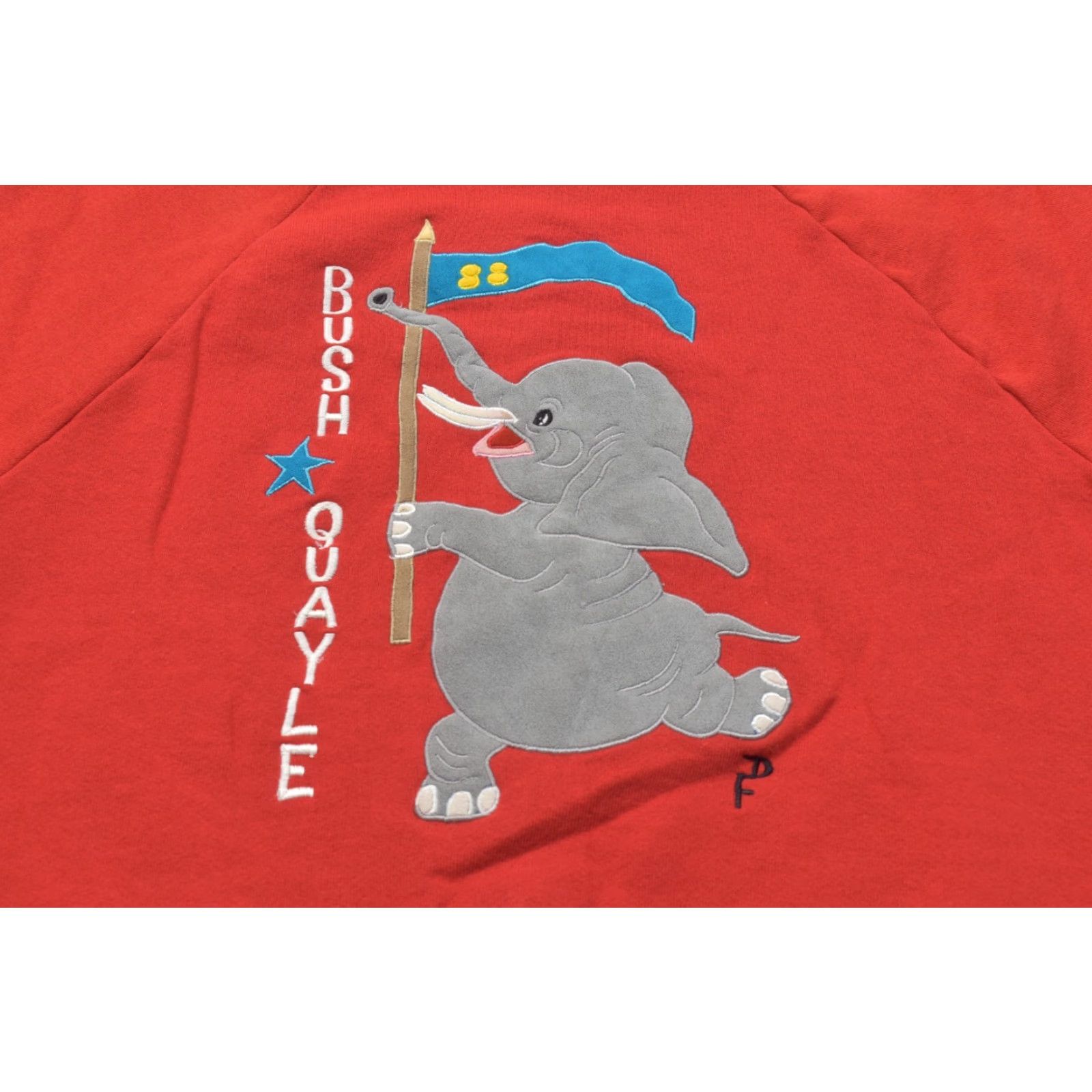 Vintage VINTAGE Bush Quayle Presidential Campaign Elephant Red Crewneck Sweatshirt Mens L Crew Neck Pullover Sweatshirt Red Campaign 1988 Logo Size US L / EU 52-54 / 3 - 5 Thumbnail