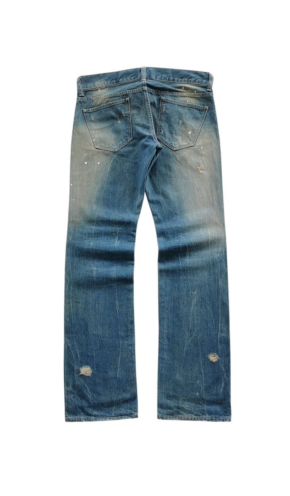 Japanese Brand Eight by COLD LABEL Denim Paint Splatter - Kapital Style Size US 34 / EU 50 - 3 Thumbnail