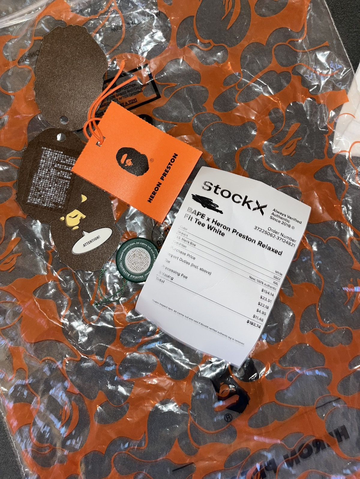 Bape × Heron Preston BAPE X HERON PRESTON RELAXED TEE Size US XXL / EU 58 / 5 - 10 Thumbnail