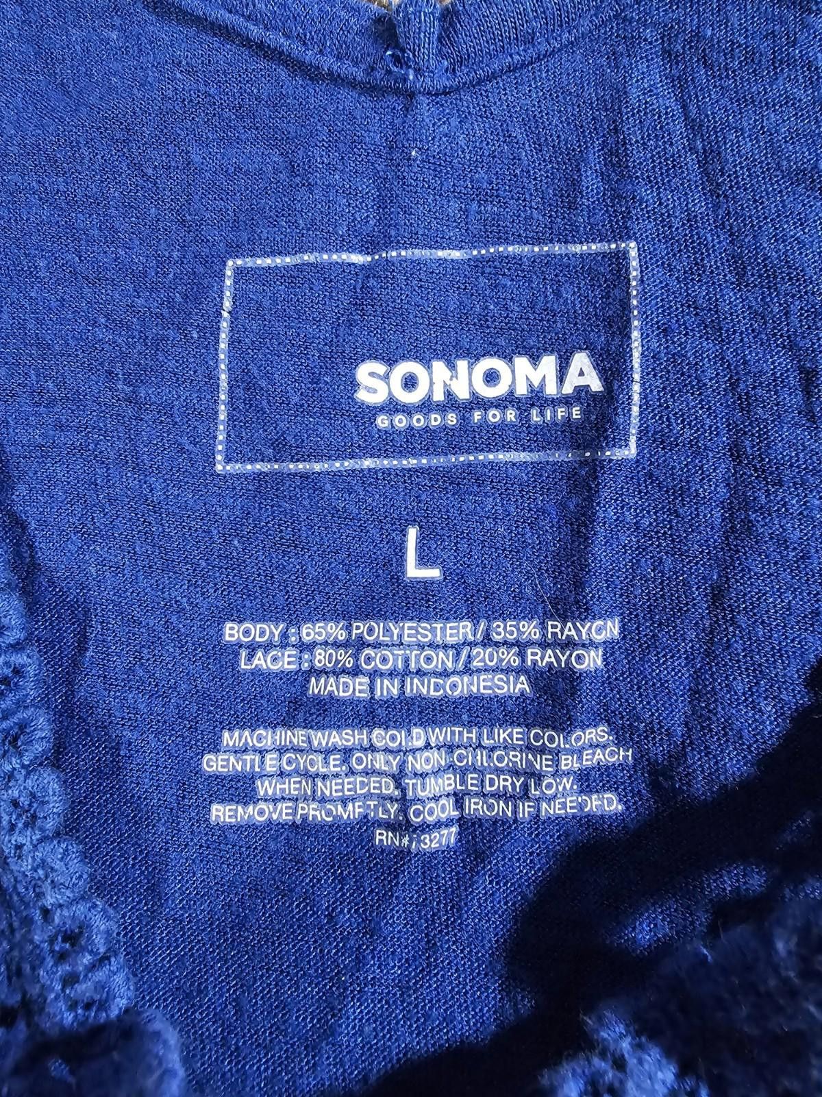 Sonoma Sonoma Goods L Blue Tank Top Size L / US 10 / IT 46 - 2 Thumbnail