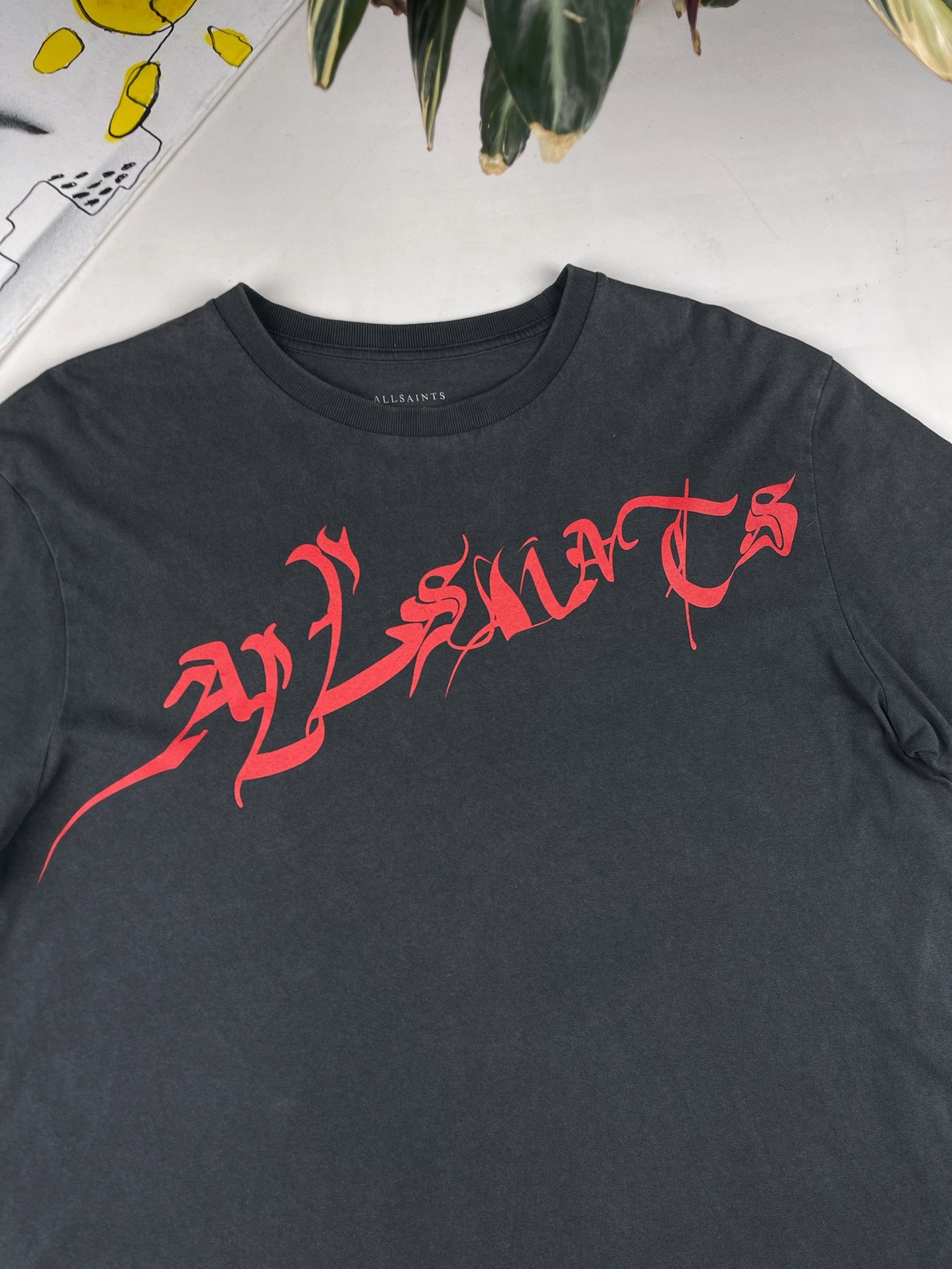 Allsaints Allsaints t shirt faded cotton big logo Size US M / EU 48-50 / 2 - 2 Thumbnail