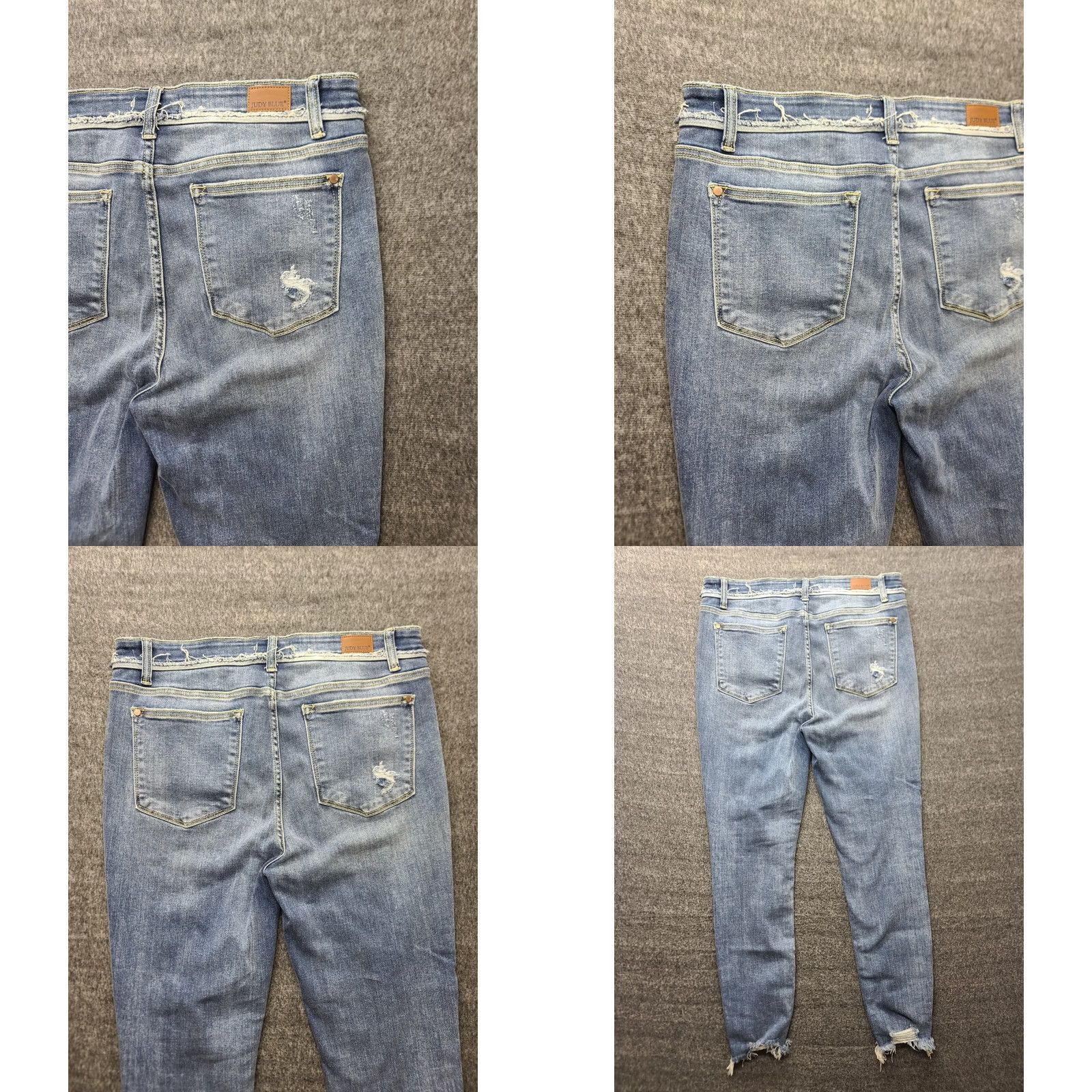 Vintage Judy Blue Jeans Womens 16W Skinny High Rise Medium Wash Distressed 32x27 Denim 5-Pocket Jeans B Blue Jeans Adjustable Waist? Size 38" / US 16 / IT 52 - 9 Thumbnail