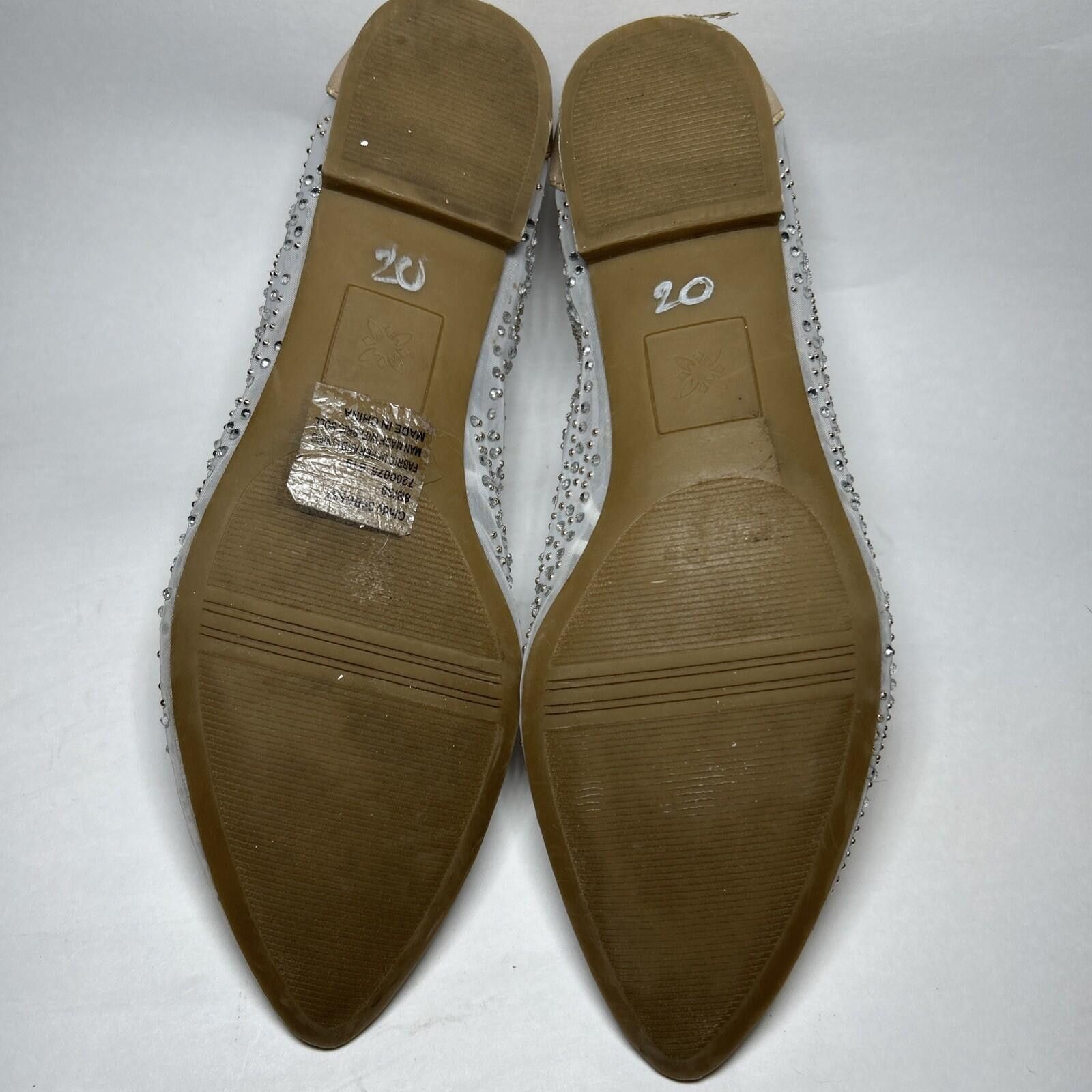 BCBGeneration BCBGeneration Women Slip-On Mesh Rhinestone Ballerina Size8M Size US 8 / IT 38 - 6 Thumbnail