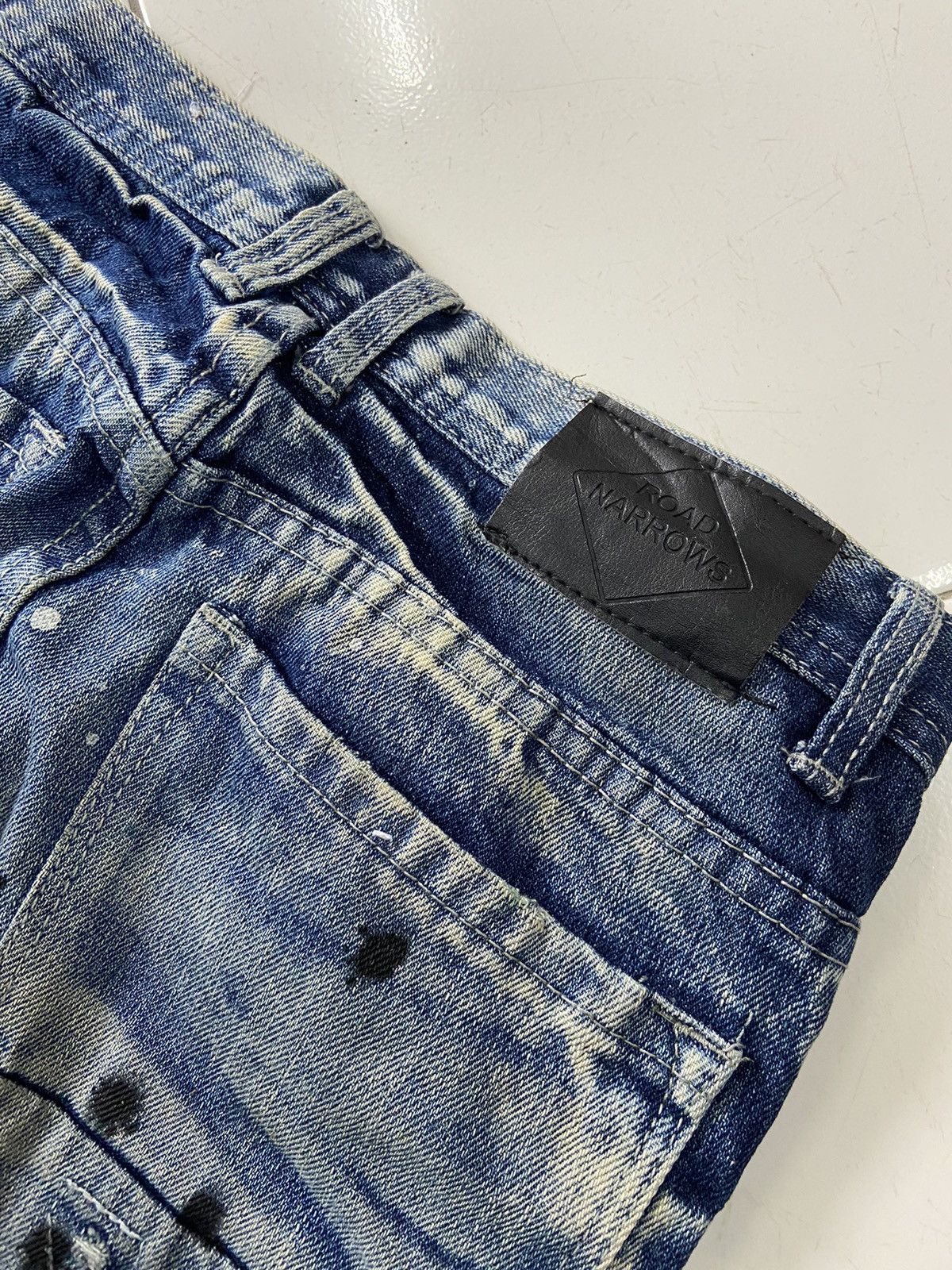 If Six Was Nine ROAD NARROWS DISTRESSED PAINTED STYLE DENIM JEANS Size US 28 / EU 44 - 8 Thumbnail