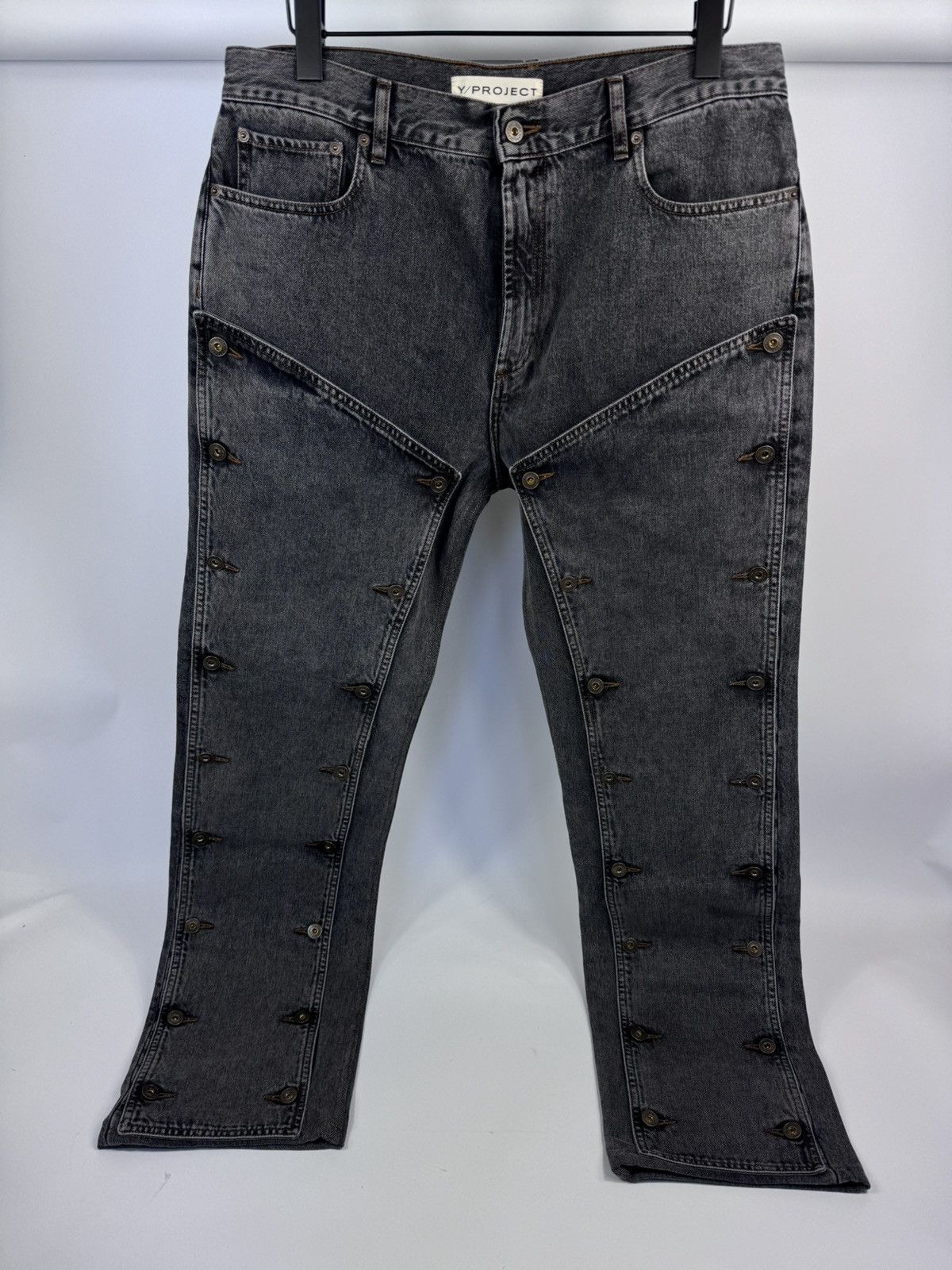 Y/Project BUTTON DETAIL DENIM JEANS Size US 34 / EU 50 - 1 Thumbnail