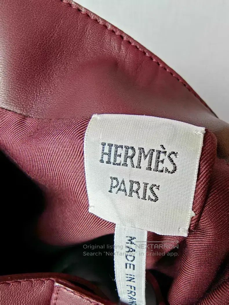 Hermes Hermes Leather Skirt Size 42" / US 20 - 3 Thumbnail