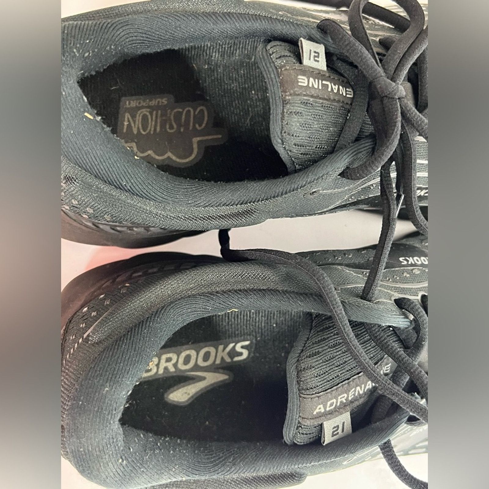 Brooks Brooks Adrenaline GTS 21 Solid Black Athletic Running Shoes Size US 11 / EU 44 - 9 Thumbnail