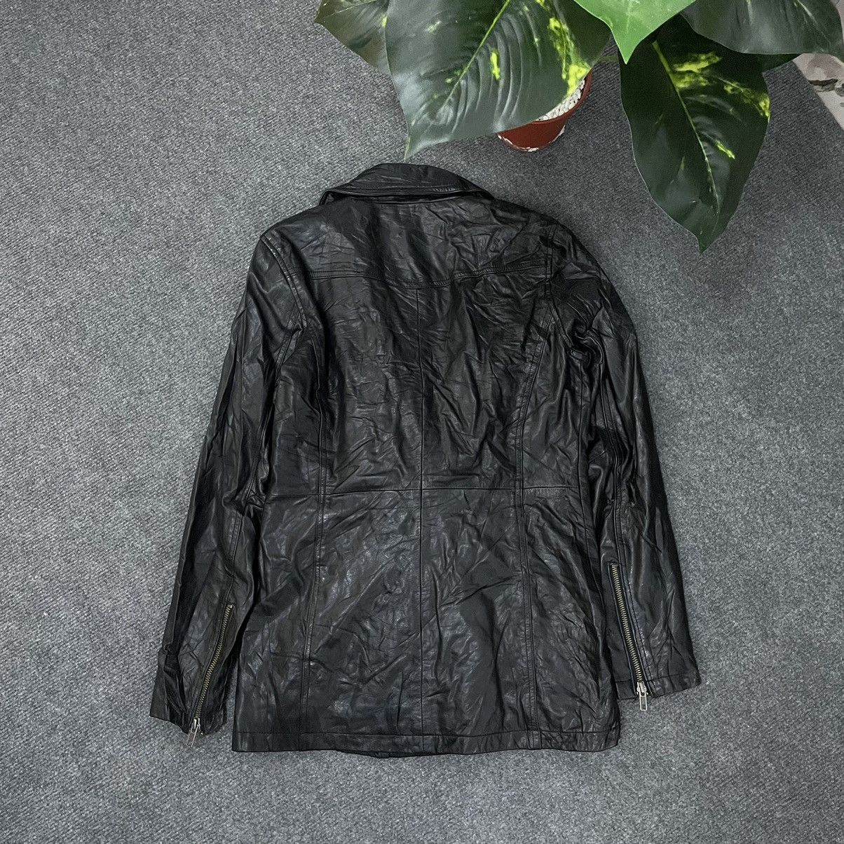 Genuine Leather × Japanese Brand Hide Cowhide Leather Double Collar Bikers Jacket Rockabilly Size US S / EU 44-46 / 1 - 13 Thumbnail